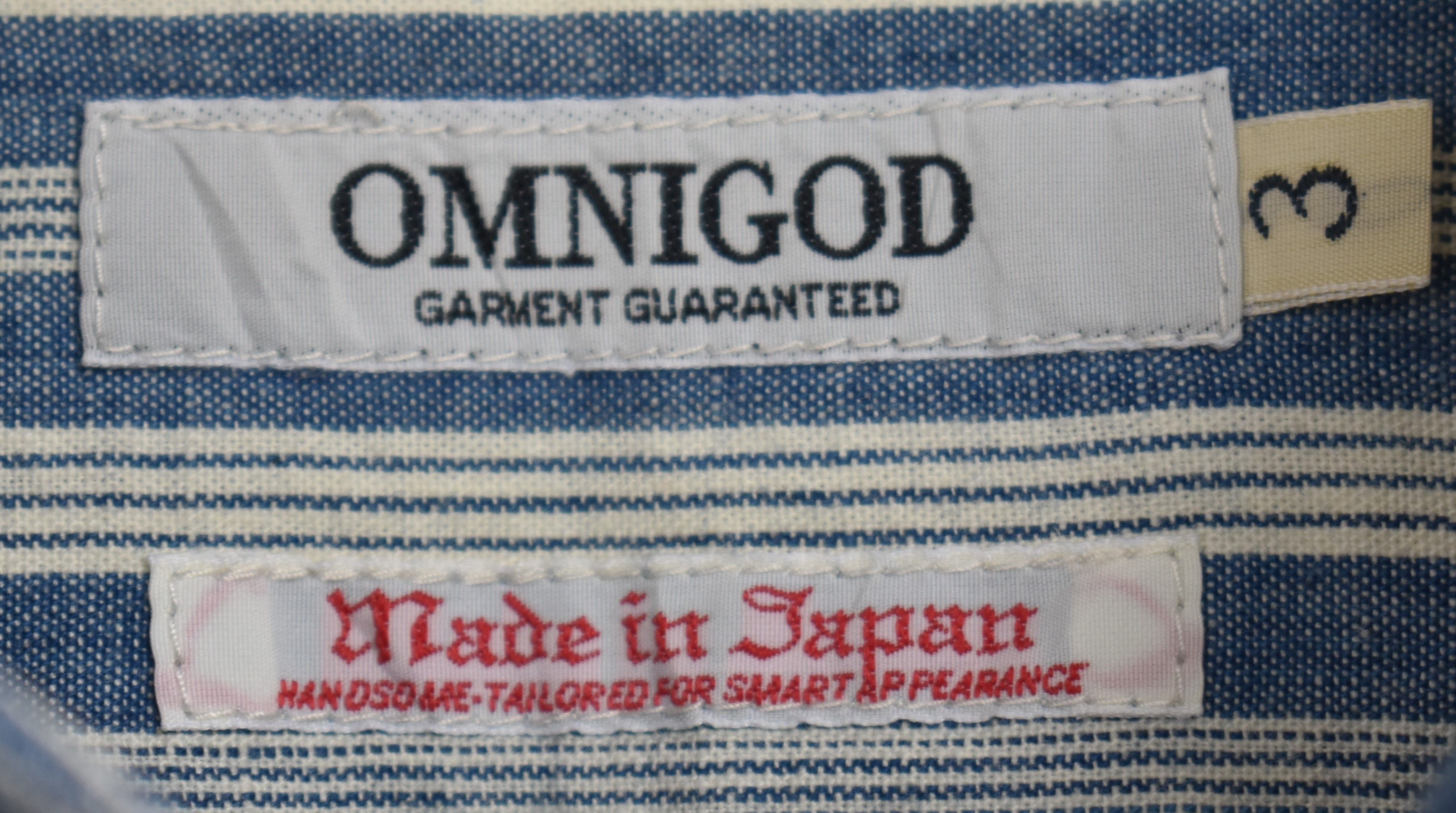 Japanese Brand × OMNIGOD Omnigod Selvadge Stripe Denim Shirt Size US S / EU 44-46 / 1 - 9 Thumbnail