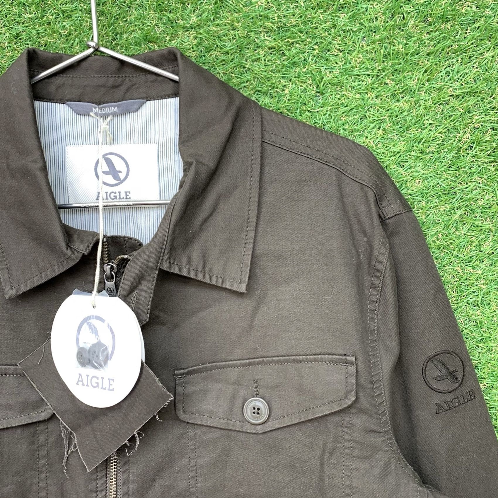 Aigle Aigle Jacket Mens M Dark Brown Full Zip Up Windbreaker Winter Regular Fit Logo Zipper Jacket Coat Brown Mens Size US M / EU 48-50 / 2 - 4 Thumbnail