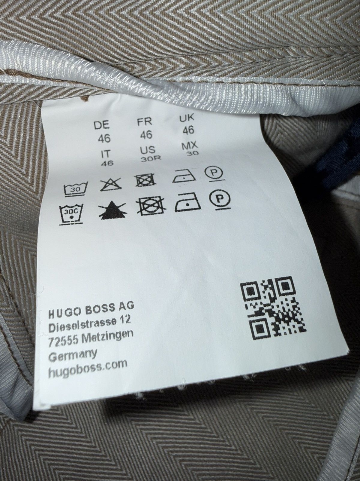 Hugo Boss Hugo Boss Hose – Beige – Regular Fit – Größe DE 46 Size US 30 / EU 46 - 3 Thumbnail