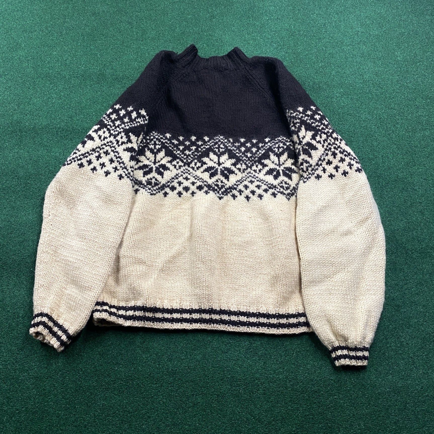 J.Crew VINTAGE J.CREW Sweatshirt Mens 2XL Beige Wool Knit 1/4 Zip Crew Neck Full Zip Nordic Logo Sweatshirt Size US XXL / EU 58 / 5 - 3 Thumbnail