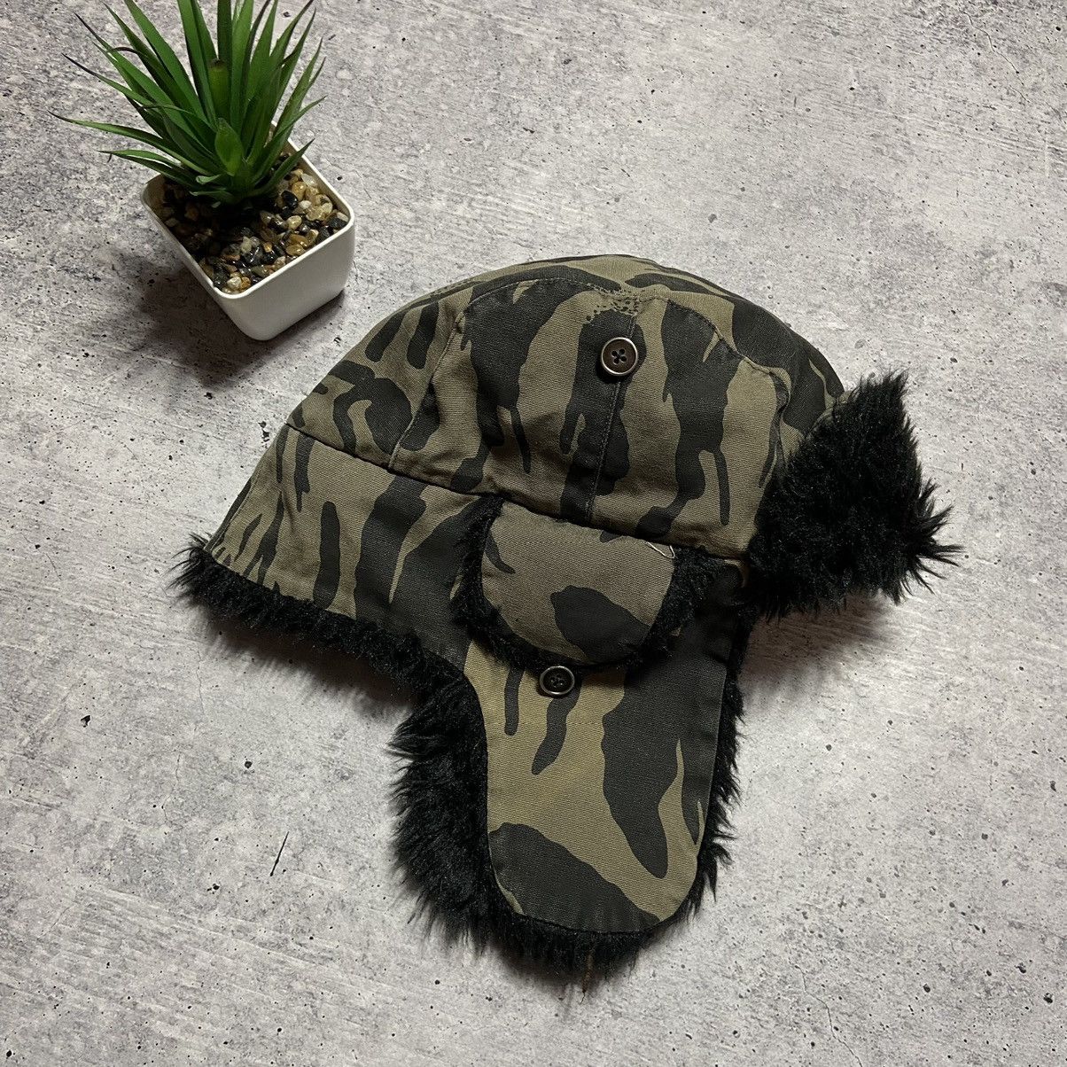 Vintage 📌 Vintage Y2K Animal Surf Camo Ushanka Hat Size ONE SIZE - 2 Thumbnail