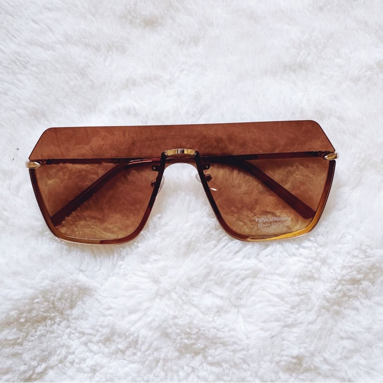 Other Kalia Clear Brown Rimless Sleek Sunglasses Size ONE SIZE - 1 Thumbnail