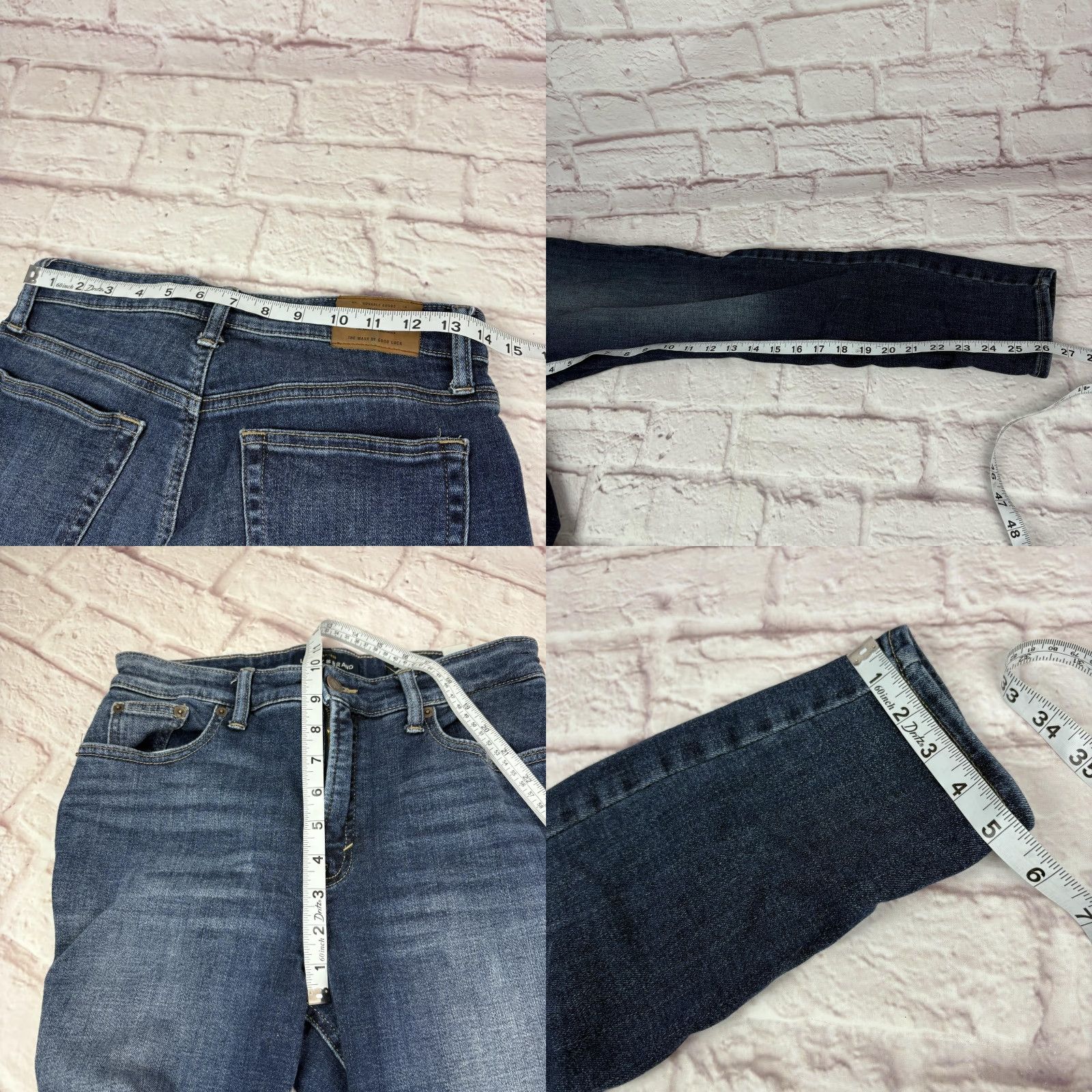 Lucky Brand Lucky Brand Jeans Womens 8 29 Ankle Bridgette Skinny Stretch Denim Blue Mid Rise Slim Pockets Zip Fly Size 30" / US 8 / IT 44 - 10 Thumbnail