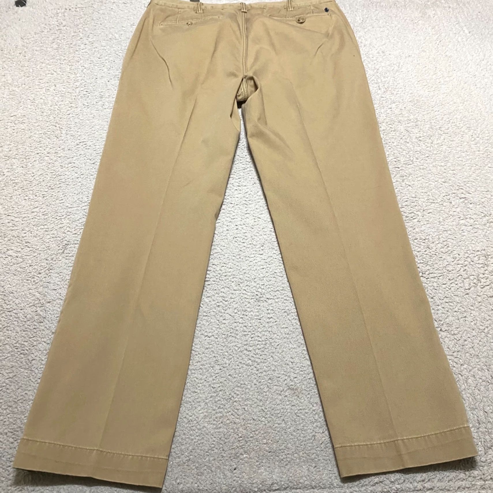 Polo Ralph Lauren Polo Ralph Lauren Pants Mens 36x34 Beige Chino 100% Cotton Straight Mid Rise Size US M / EU 48-50 / 2 - 2 Thumbnail