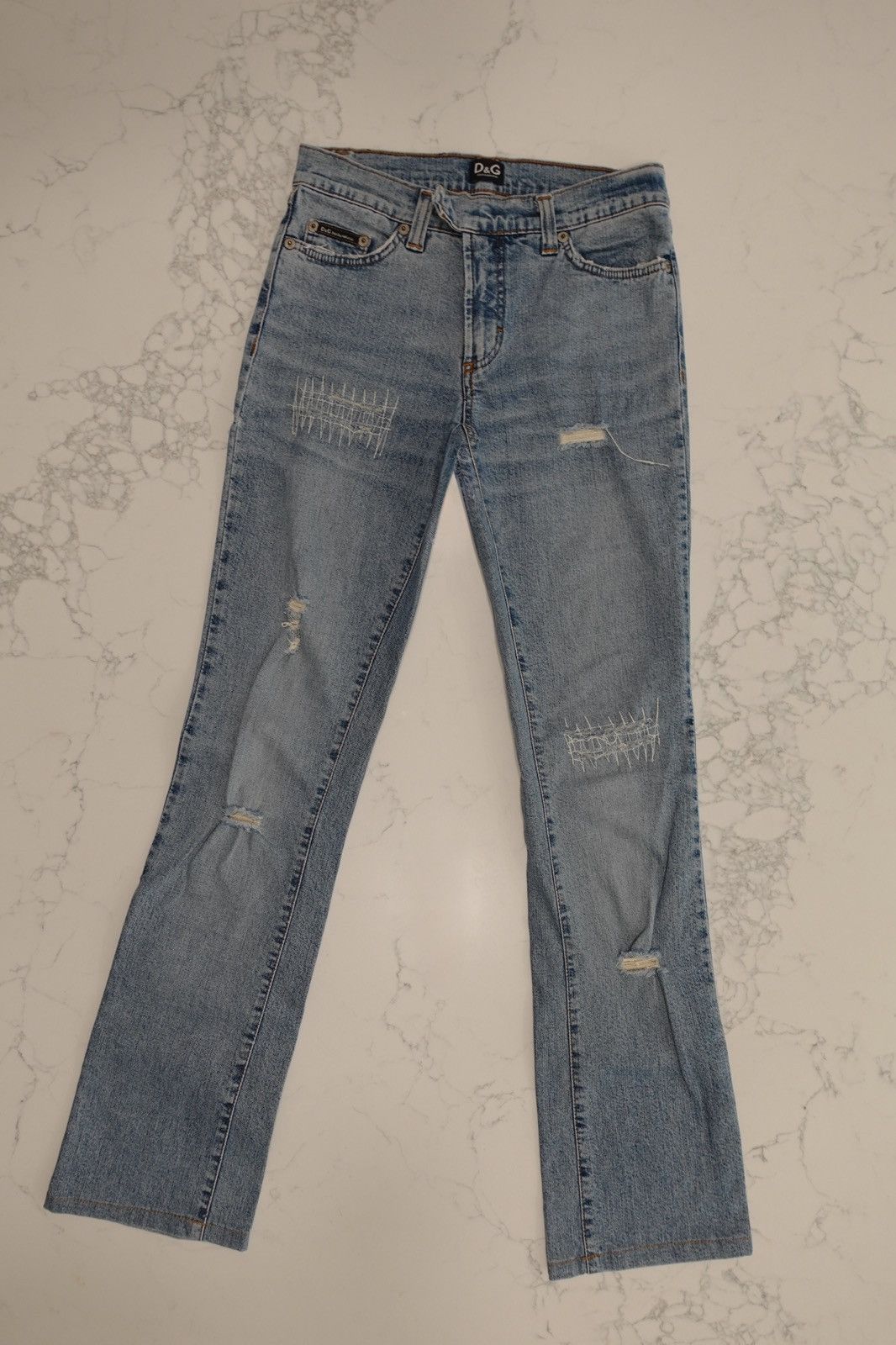 Dolce & Gabbana Dolce & Gabbana Vintage Distressed Bootcut Jeans Size 26" / US 2 / IT 38 - 6 Thumbnail