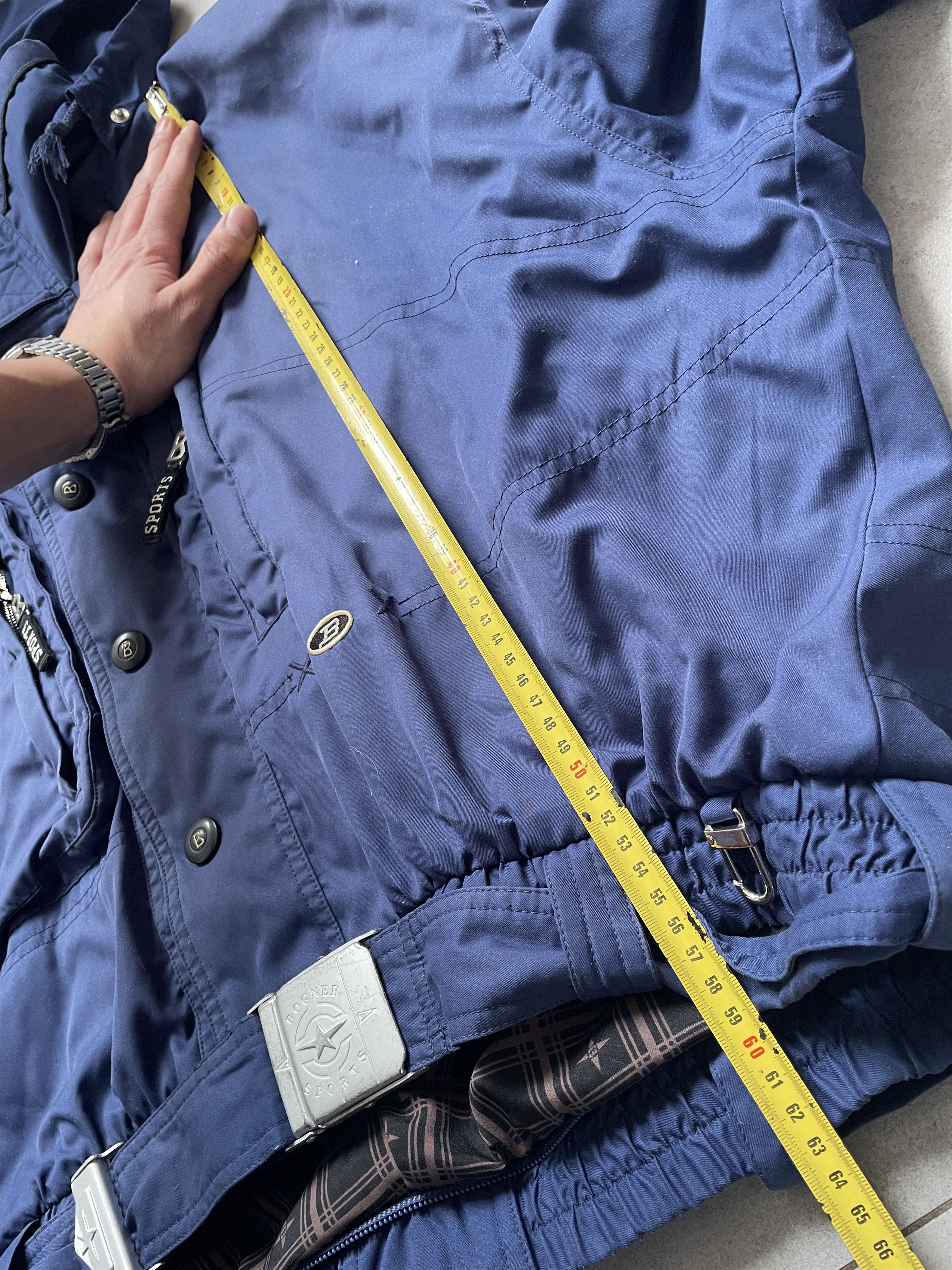 Bogner VINTAGE 90S BOGNER NAVY CROPPED BOXY SKI BOMBER JACKET Size L / US 10 / IT 46 - 5 Thumbnail