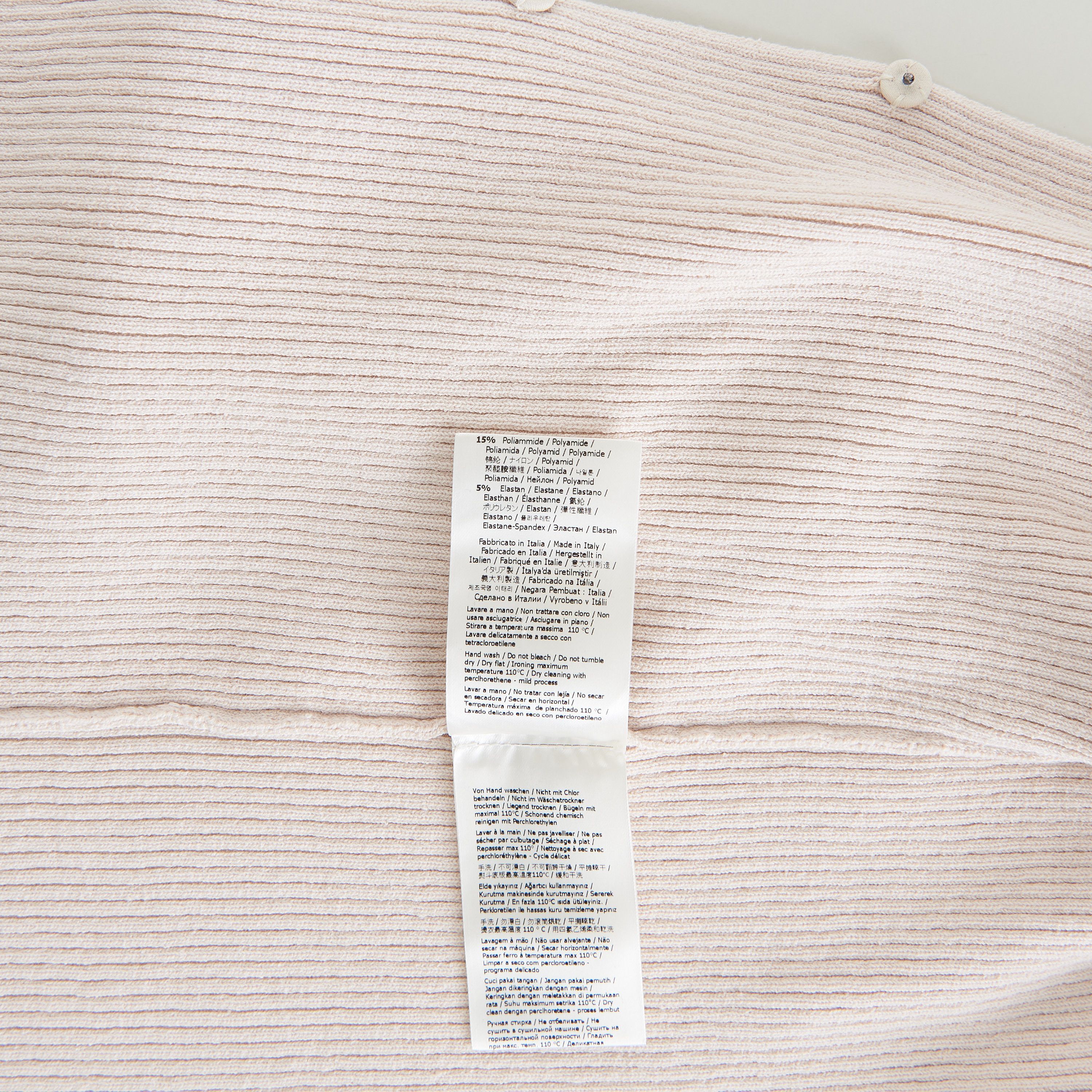 Fendi Beige Cotton Cardigan - Rib Knit, Snap Closure Size M / US 6-8 / IT 42-44 - 11 Thumbnail