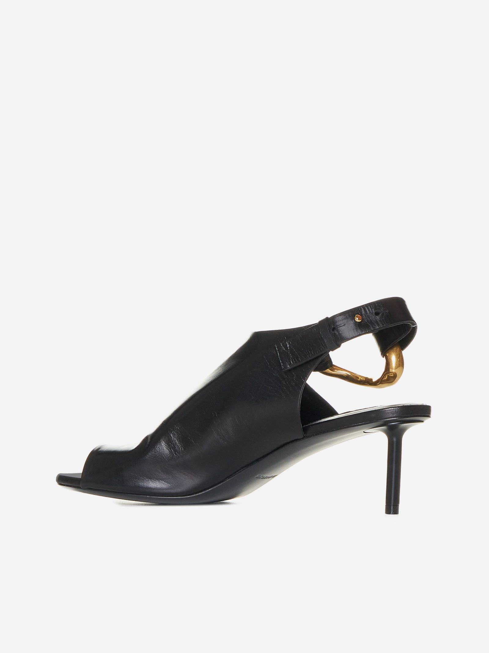 Jil Sander o1w1db10825 Leather Sandals in Black Size US 9 / IT 39 - 3 Thumbnail