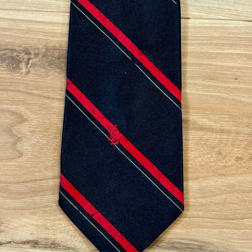 Yves Saint Laurent Yves Saint Laurent Men’s Black Striped Tie 3 1/8” Size 26 - 1 Thumbnail