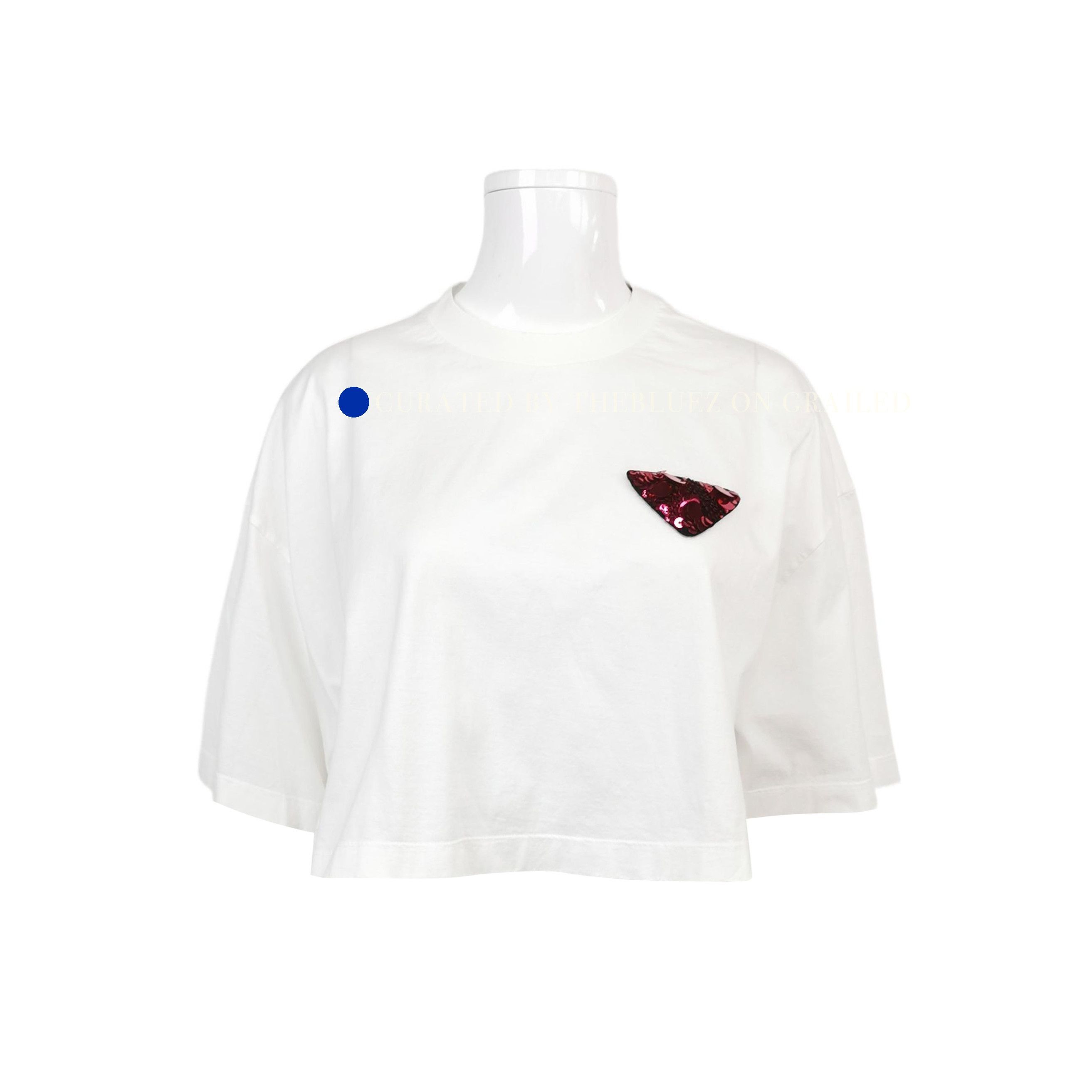 トップス prada 2009 Triangle Plate T-shirt Prada 2009 Prada Zodiac T-Shirt Scorpio Triangle Logo | Grailed