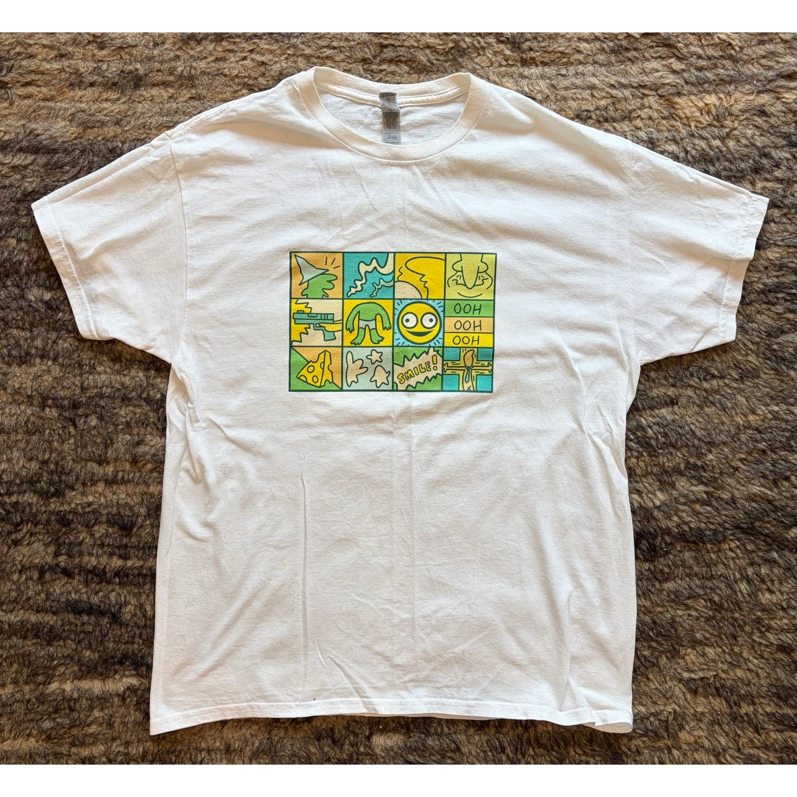 Keith Haring Men’s white T-shirt Keith Haring x Smiling Friends large Size US L / EU 52-54 / 3 - 1 Thumbnail