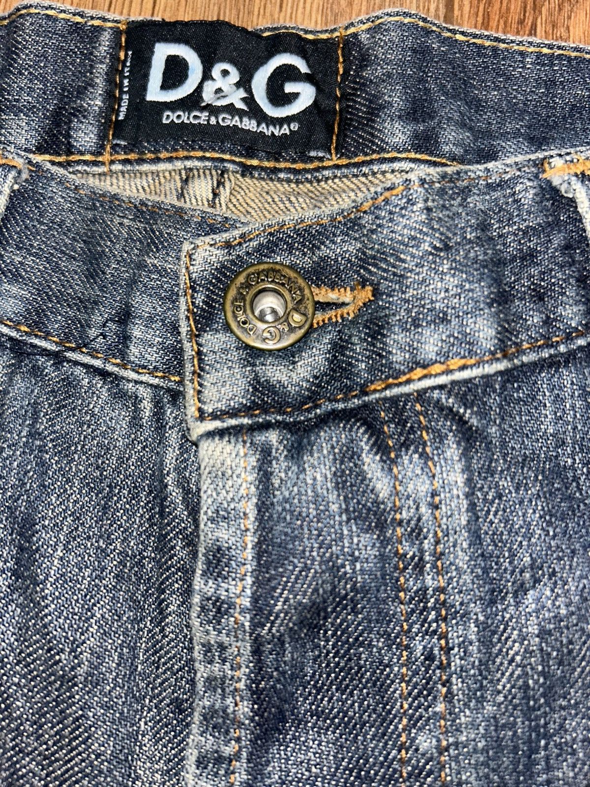 Tornado Mart Dolce & Gabbana D&G Distressed Flared Denim Jeans Size 34" / US 12 / IT 48 - 10 Thumbnail