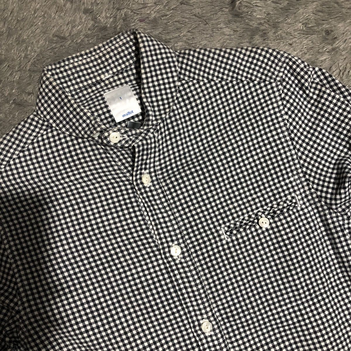 Designer × Japanese Brand STRATO MAILLOT COTTON SHIRT CHECKER Size M / US 6-8 / IT 42-44 - 3 Thumbnail