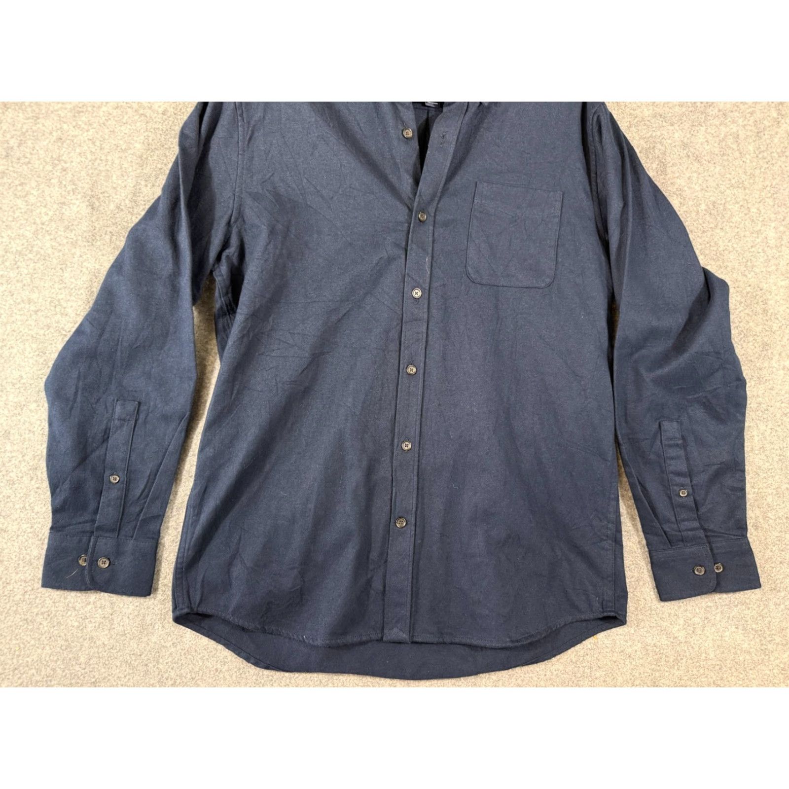 Lands' End Lands' End Chamois Flannel Shirt Mens L Blue Long Sleeve Traditional Fit Classic Size US L / EU 52-54 / 3 - 4 Thumbnail
