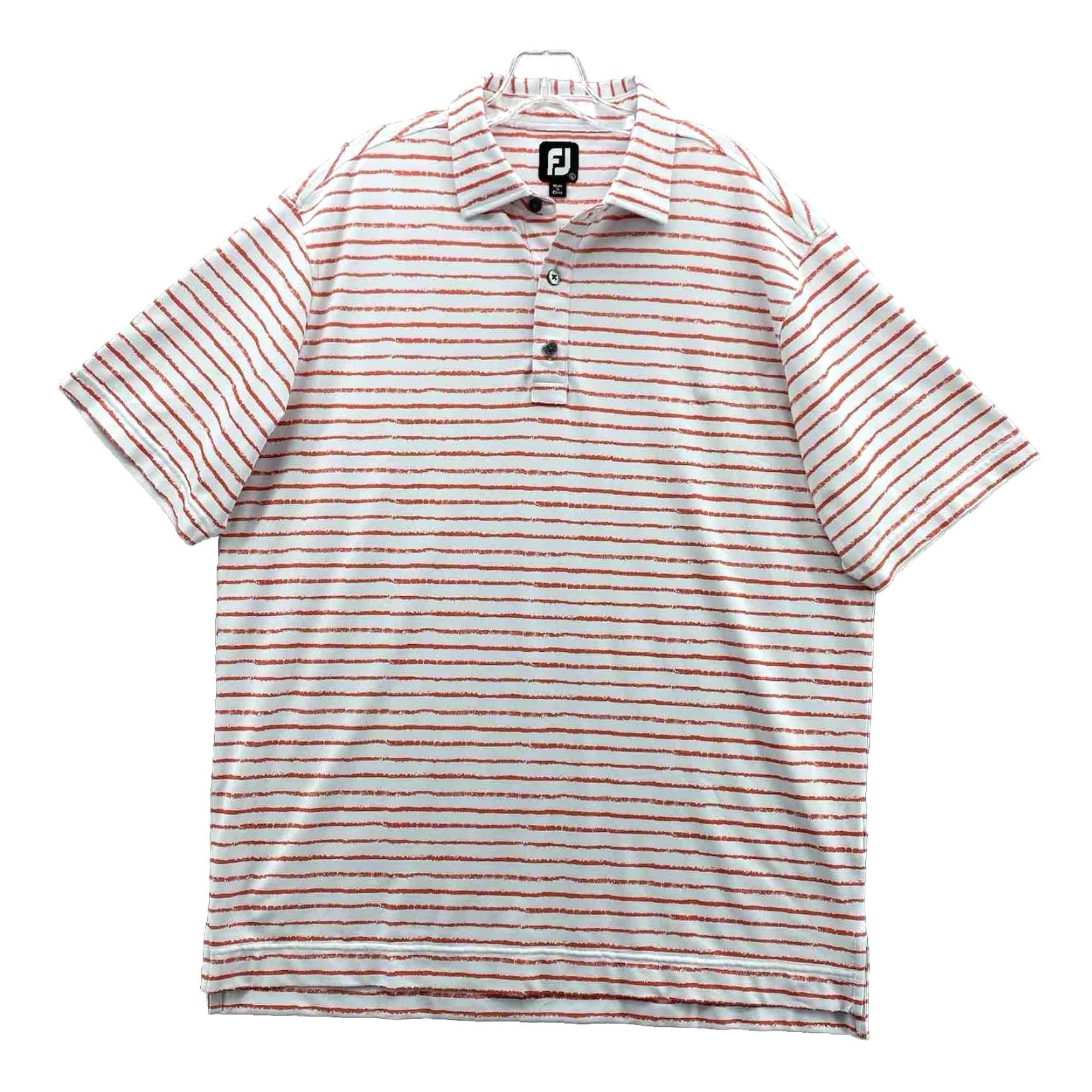 Footjoy Footjoy Polo Shirt Adult Large White Striped Athletic Fit Golf Casual Outdoor FJ Shirt Men's Polo Size US L / EU 52-54 / 3 - 2 Thumbnail