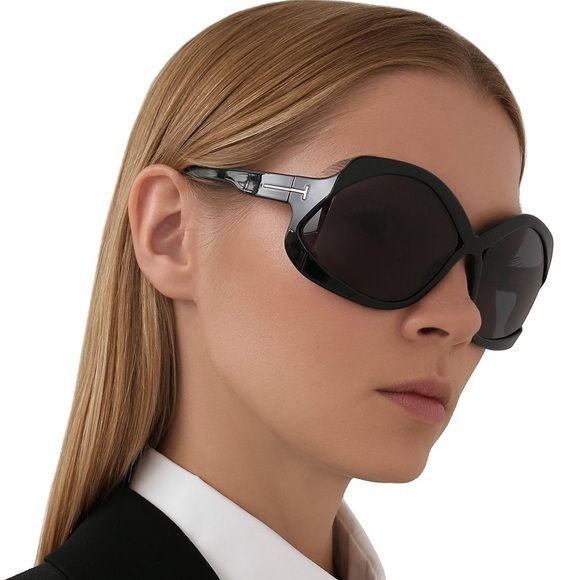 NEW TOM FORD SUNGLASSES CHEYENNE TF903 01A BLACK WOMEN display picture 2