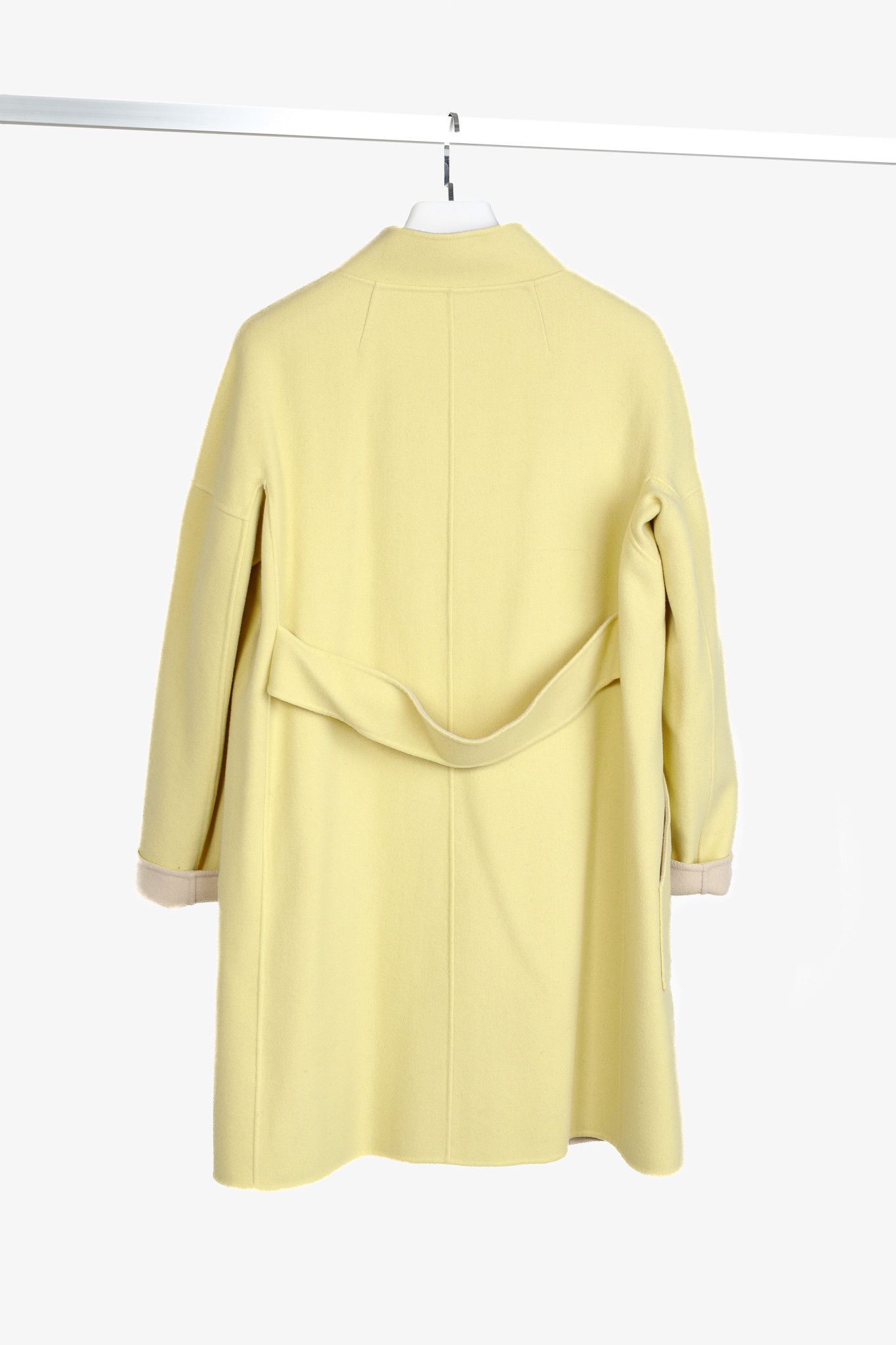 Max Mara Max Mara Weekend Reversible Beige & Yellow Wool-Blend Coat Size XL / US 12-14 / IT 48-50 - 16 Thumbnail