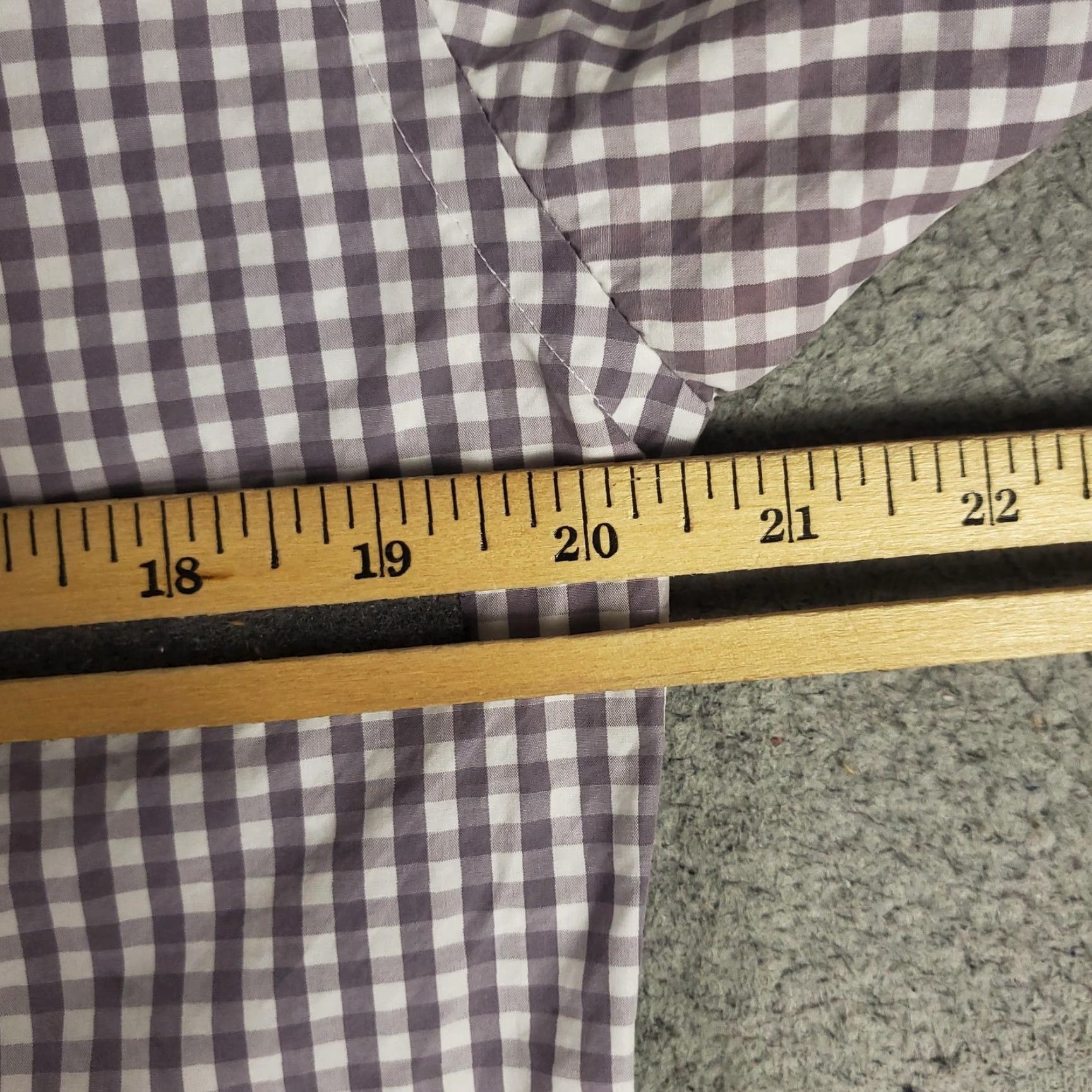 UNTUCKit UNTUCKit Shirt Mens Medium Slim Fit Long Sleeve Button-Up Check Dress Shirt Purple Mens Size 40R - 7 Thumbnail