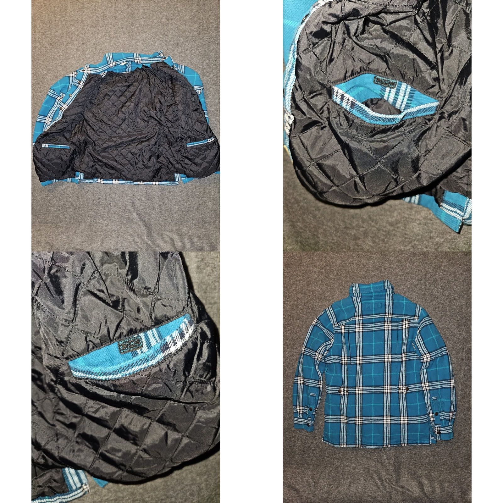Altea Duluth Trading Flannel Jacket Women's XS Teal Plaid Quilted Snap Insulated Size XS / US 0-2 / IT 36-38 - 8 Thumbnail