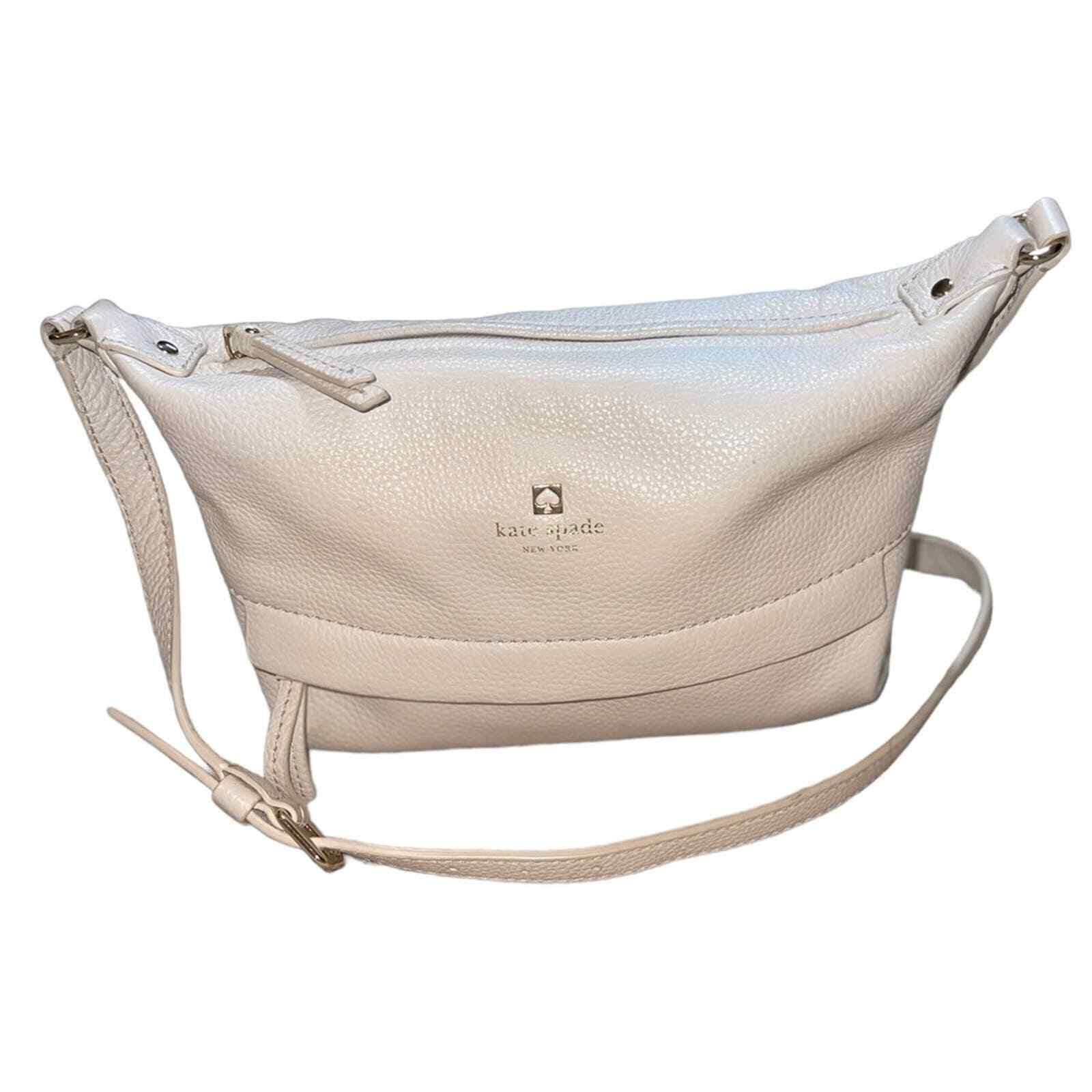 Kate Spade Kate Spade White Pebble Leather Crossbody Purse White Size ONE SIZE - 1 Thumbnail