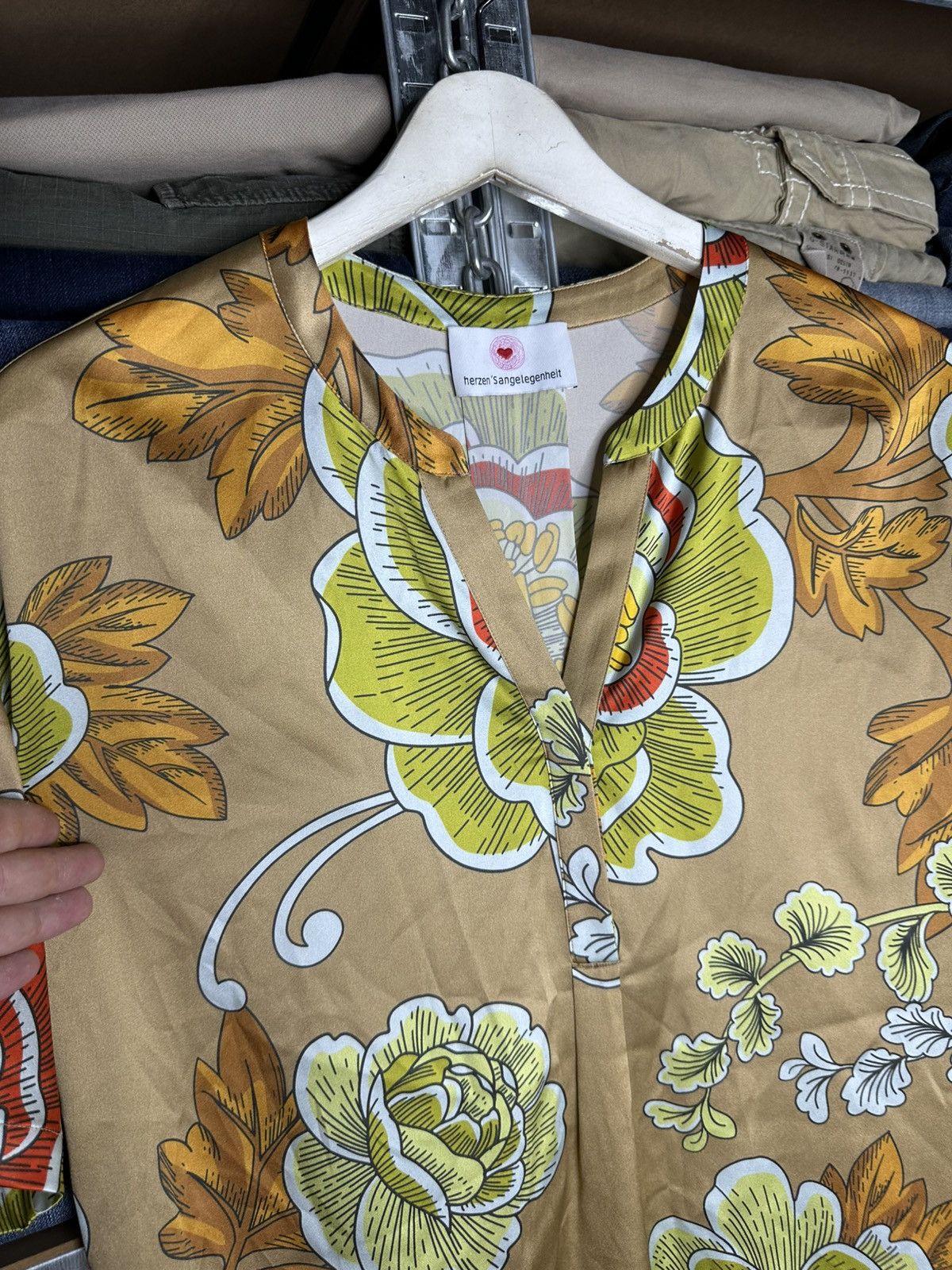 Other Herzen’s Angelegenheit Silk Floral Paisley V-Neck Dress Size XS / US 0-2 / IT 36-38 - 3 Thumbnail