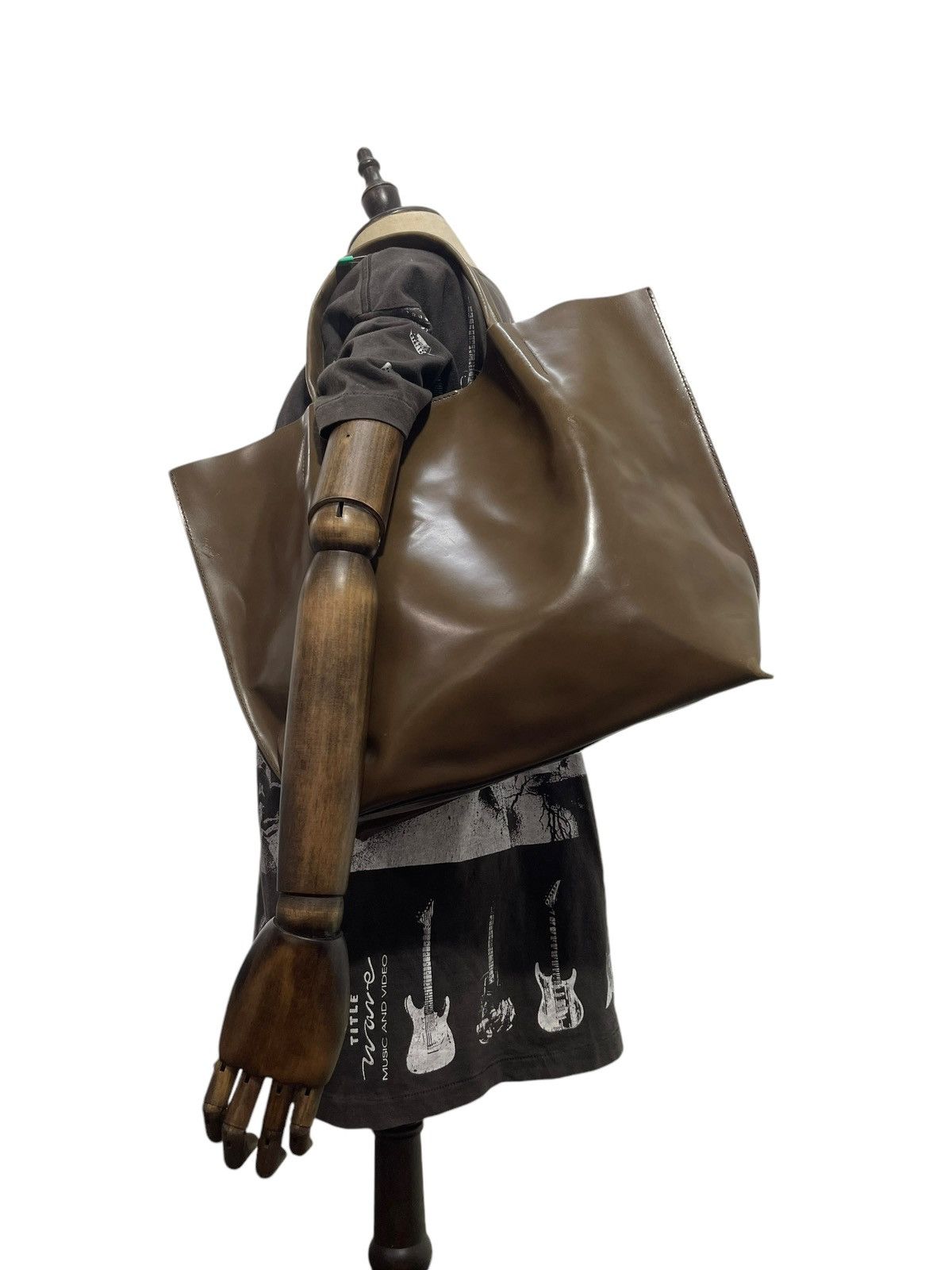 Japanese Brand Full Leather Gianni Chiarinni Italy Tote Bag 9🟩 Size ONE SIZE - 1 Thumbnail