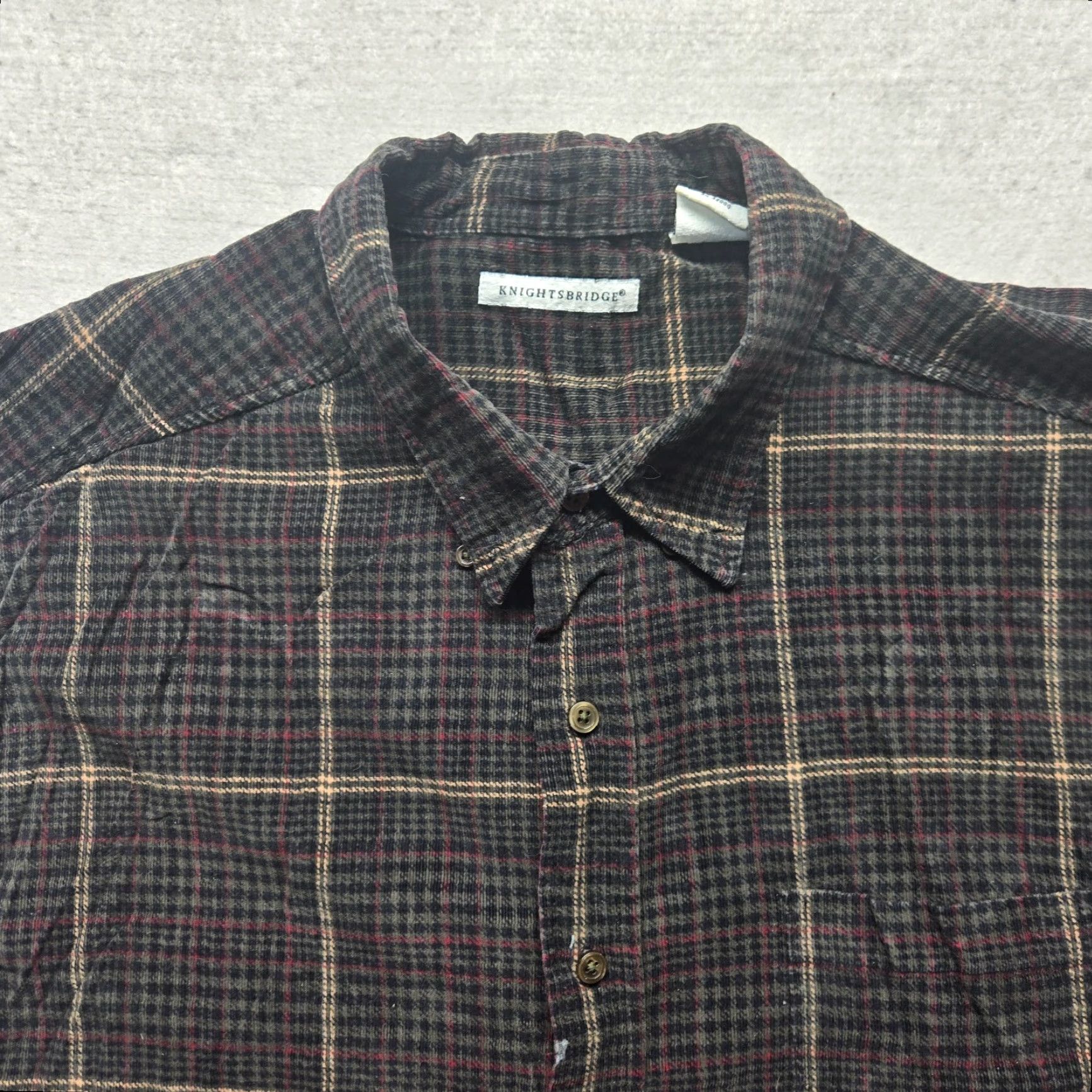 Vintage VINTAGE Knightsbridge Shirt Black Plaid Flannel Button-Up Adult XL Knit/Cotton Casual Workwear Men’s XL Plaid 90s? (No extra) Size US XL / EU 56 / 4 - 3 Thumbnail