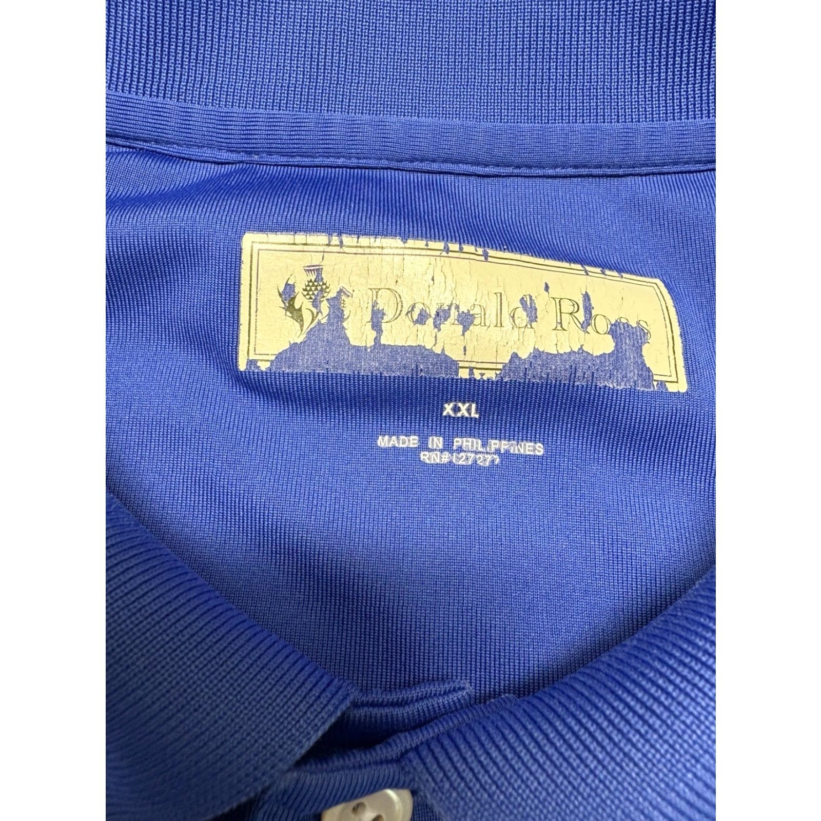 Vintage Donald Ross Golf Polo Shirt Mens 2XL Royal Blue Solid Performance Size US XXL / EU 58 / 5 - 7 Thumbnail