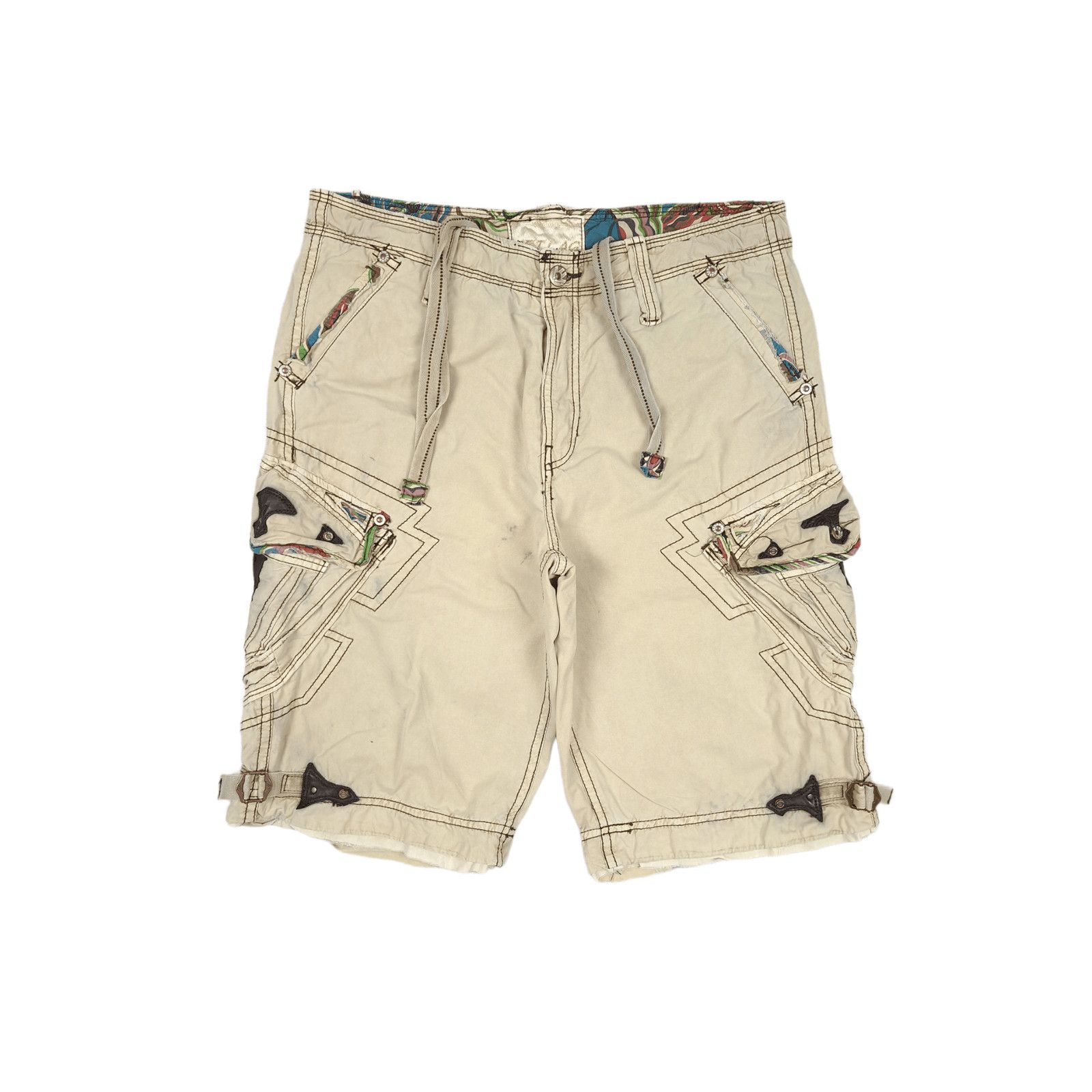 Jet Lag × Vintage 💎 Vintage Jet Lag Y2K Cargo Tactical Japanese Shorts Size US 36 / EU 52 - 1 Thumbnail