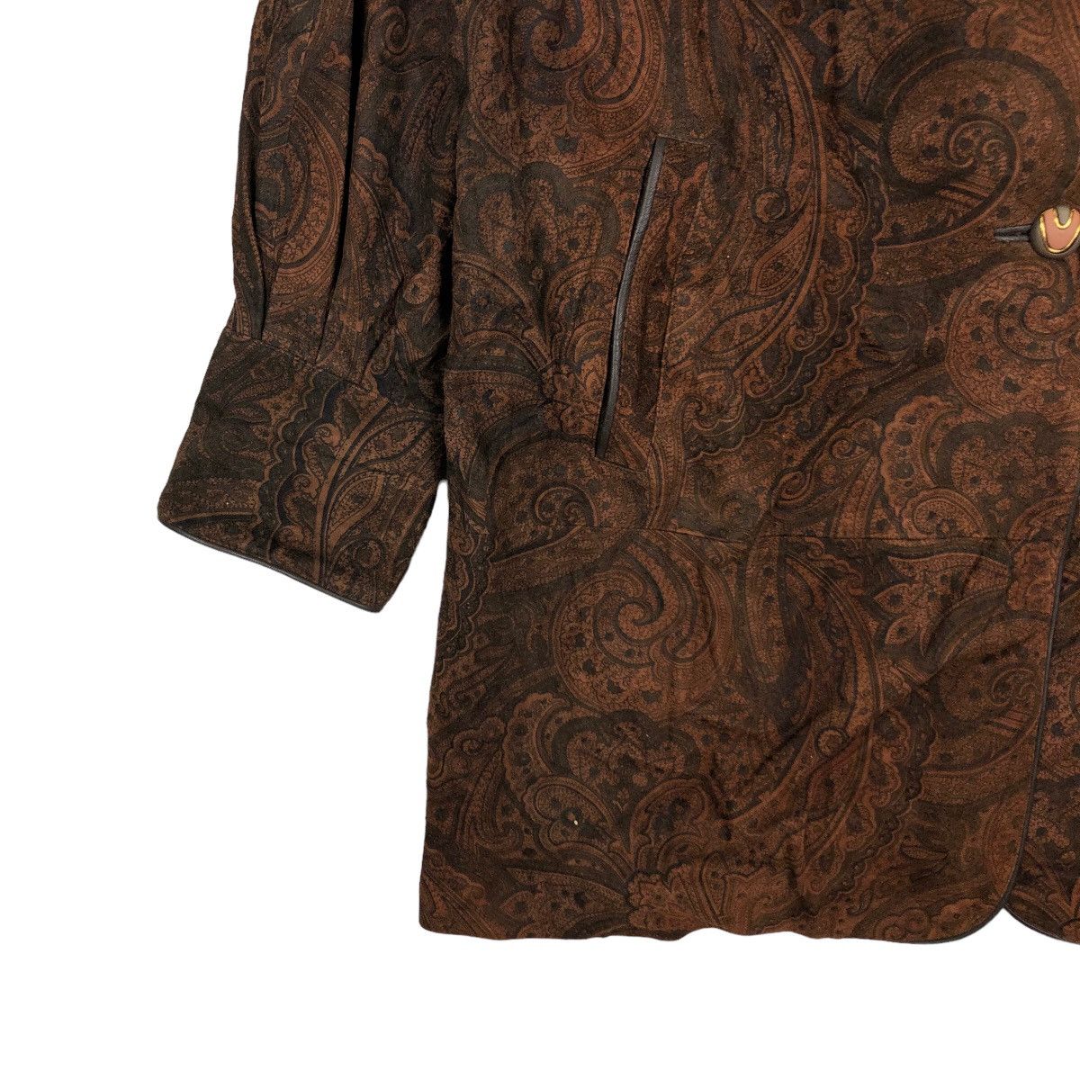 Japanese Brand 🔥90’s Navajo Aztec Over Print Suede Jacket Fabio Mantegazza Size US M / EU 48-50 / 2 - 4 Thumbnail