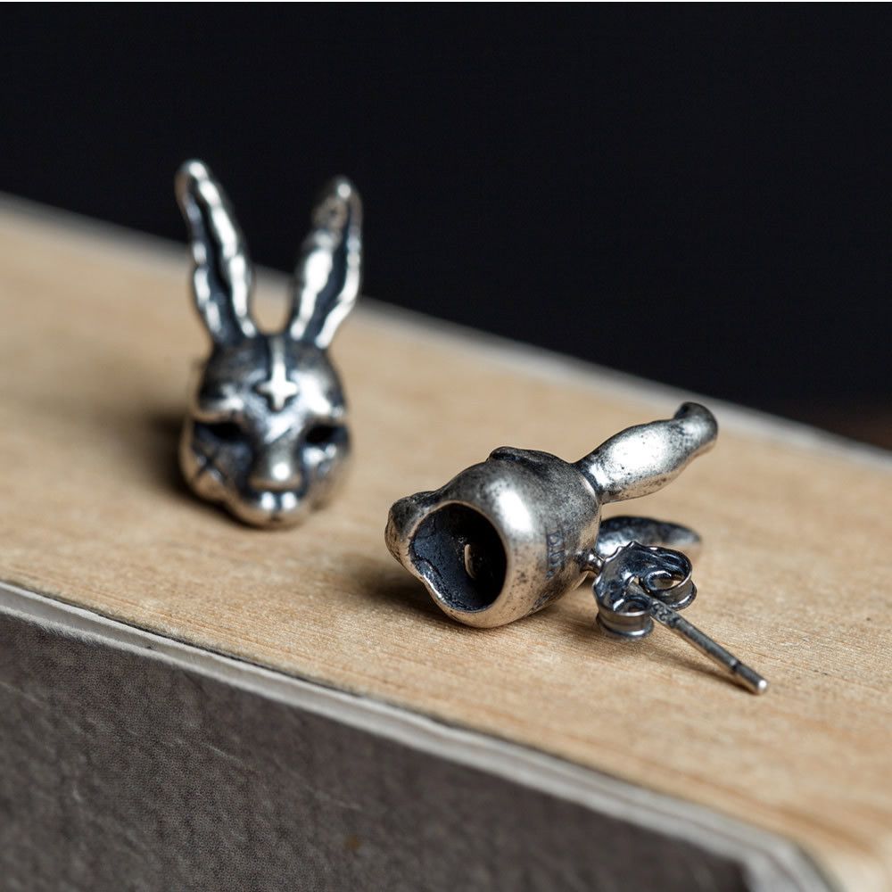 Jewelry 925 Silver Rabbit Crazy Earrings One Pairs Chrome Jewelry Size ONE SIZE - 3 Thumbnail