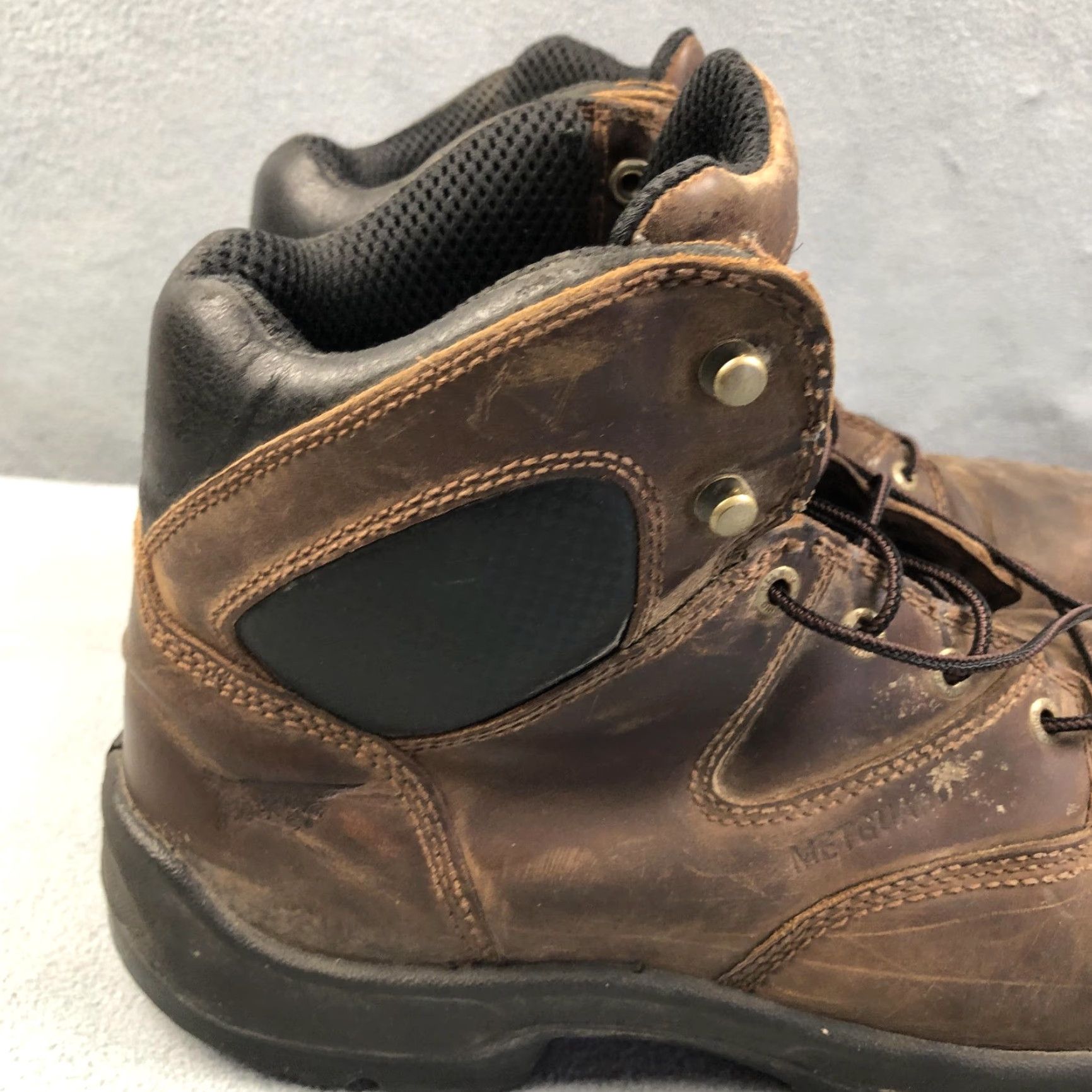 Red Wing Red Wing Boots Brown Leather 6-Inch Safety Toe Combat Work Boot Mens Size 11.5 FlexBond Size US 11.5 / EU 44-45 - 3 Thumbnail