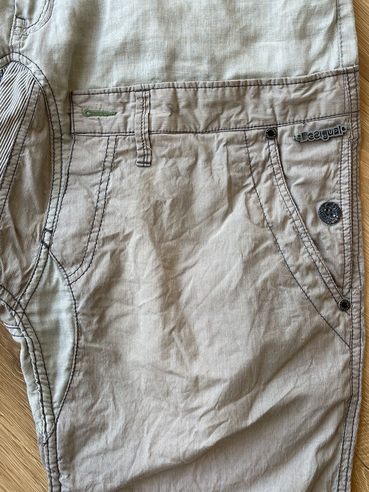 Desigual Desigual Multi-Pocket Patchwork Linen Blend Pants Size 46 Size US 38 / EU 54 - 17 Thumbnail