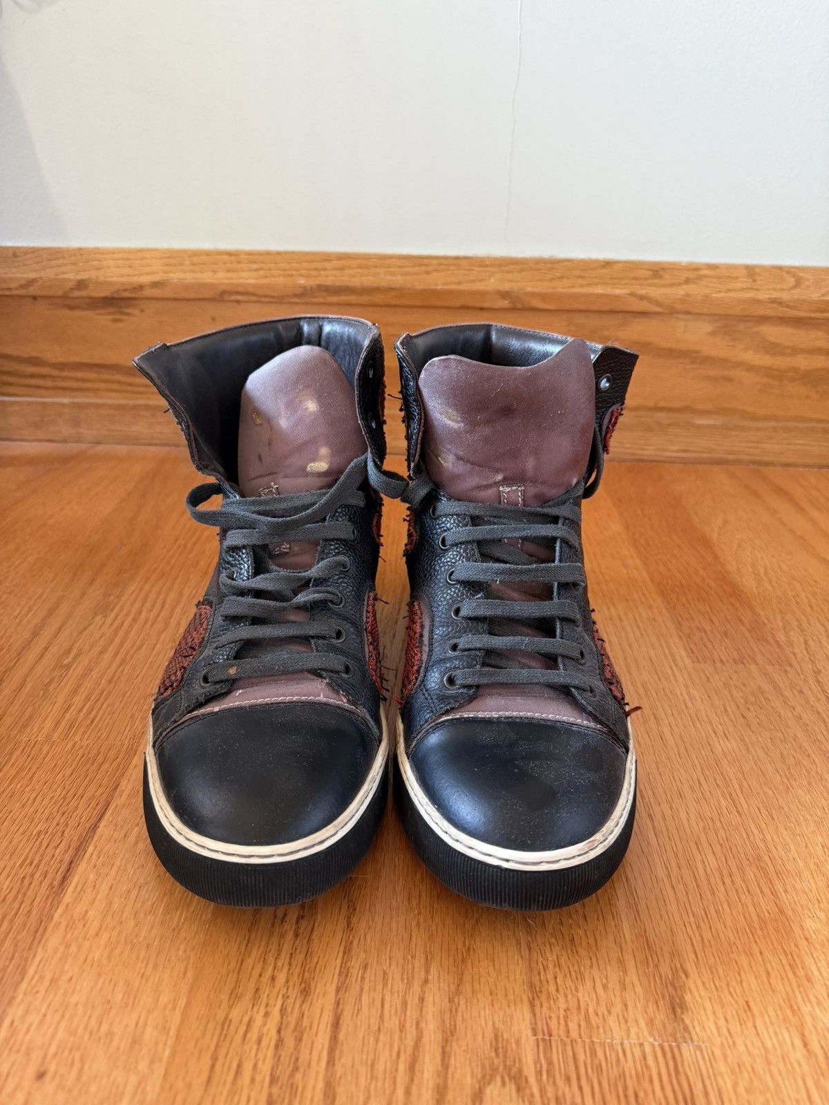 Lanvin Lanvin Leather High-Top - Black/Red Size US 10 / EU 43 - 3 Thumbnail