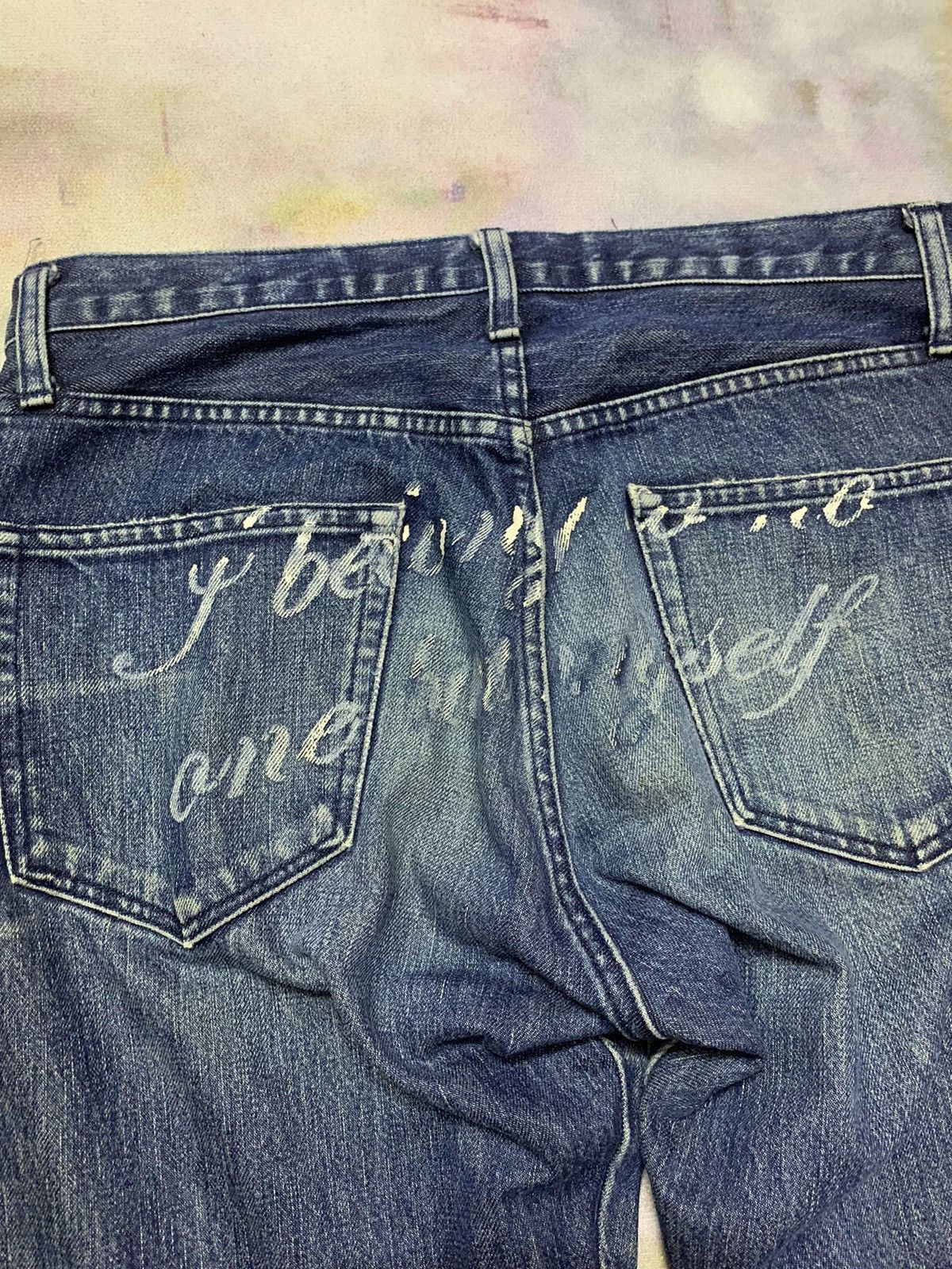Hysteric Glamour Japanese Brand Viridian Studded Side Washed Denim Size US 32 / EU 48 - 9 Thumbnail