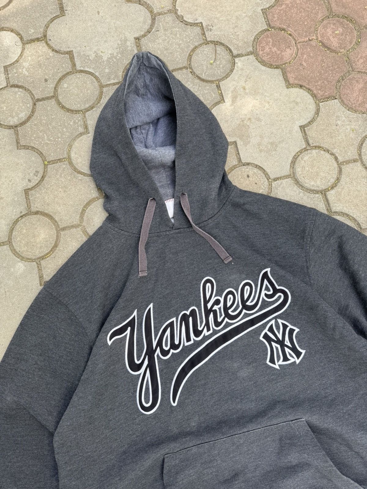 New York Yankees × Vintage Vintage Yankees Big Logo Oversized Hoodie Y2K USA Size US XL / EU 56 / 4 - 3 Thumbnail