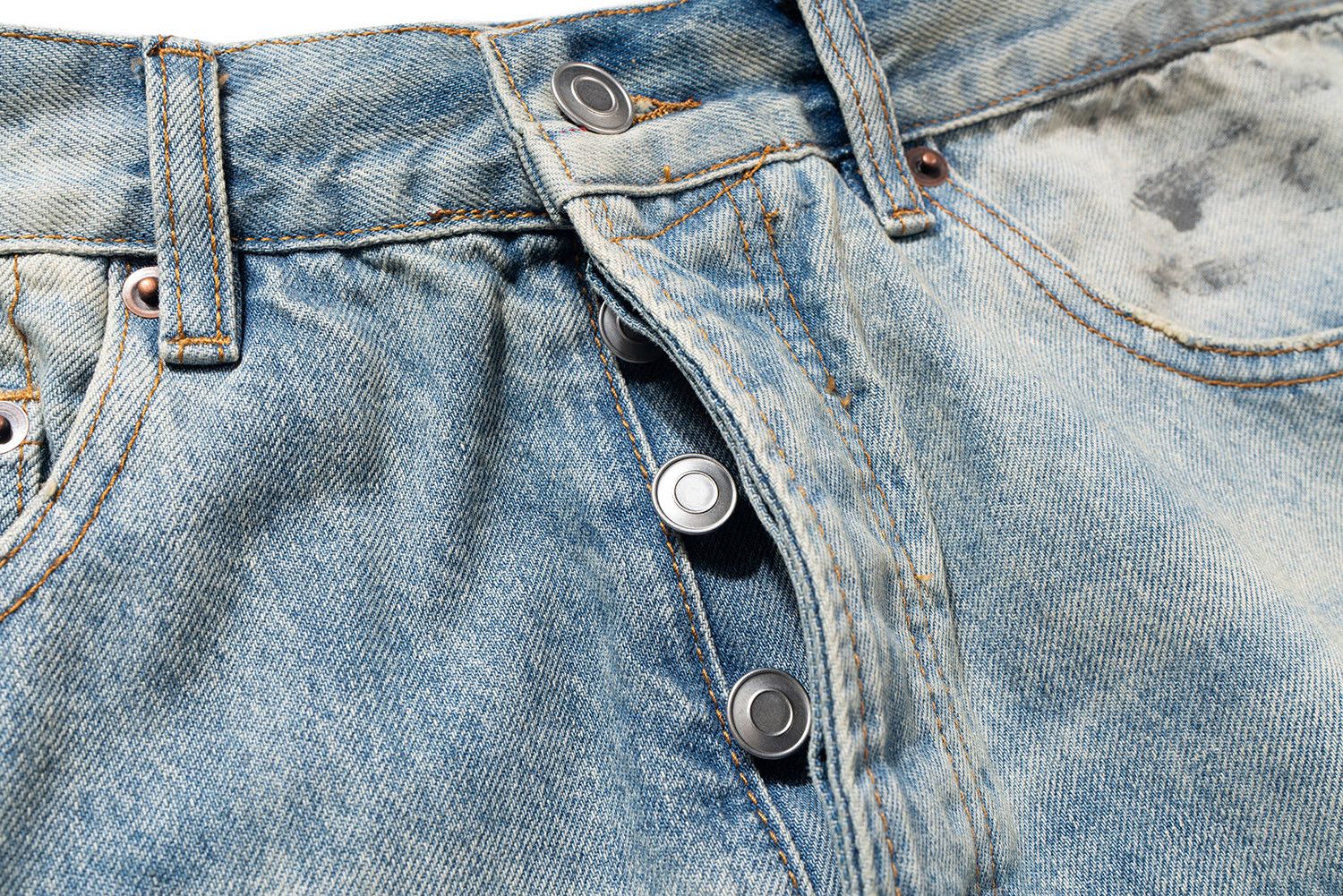 Japanese Brand × Jean Vintage Mud Dyed Dirty Baggy Jeans Size US 30 / EU 46 - 3 Thumbnail