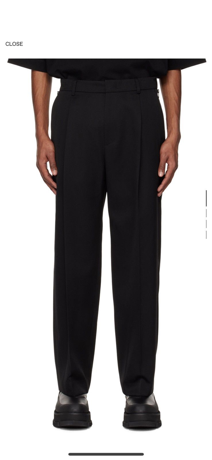 Juun.J Junn.J Black Pleated Trousers Size US 30 / EU 46 - 1 Thumbnail