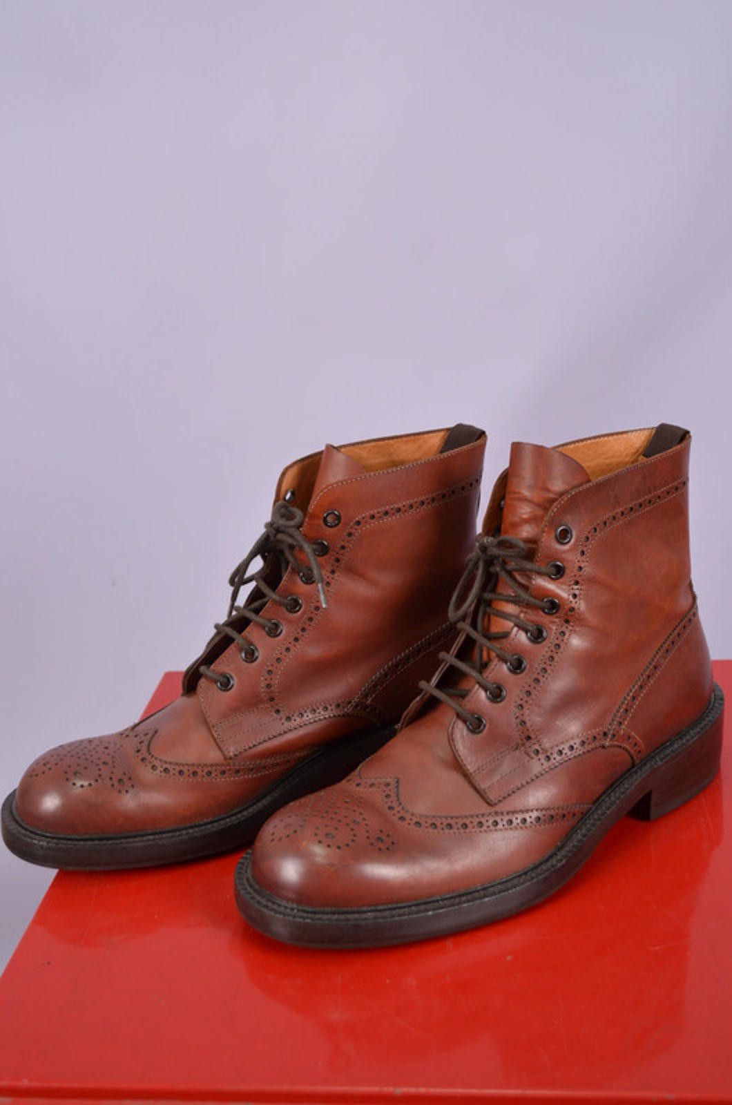 Conte of Florence Famous shoemaker in Florence 1969 brogue derby boots size 43 Size US 10 / EU 43 - 4 Thumbnail