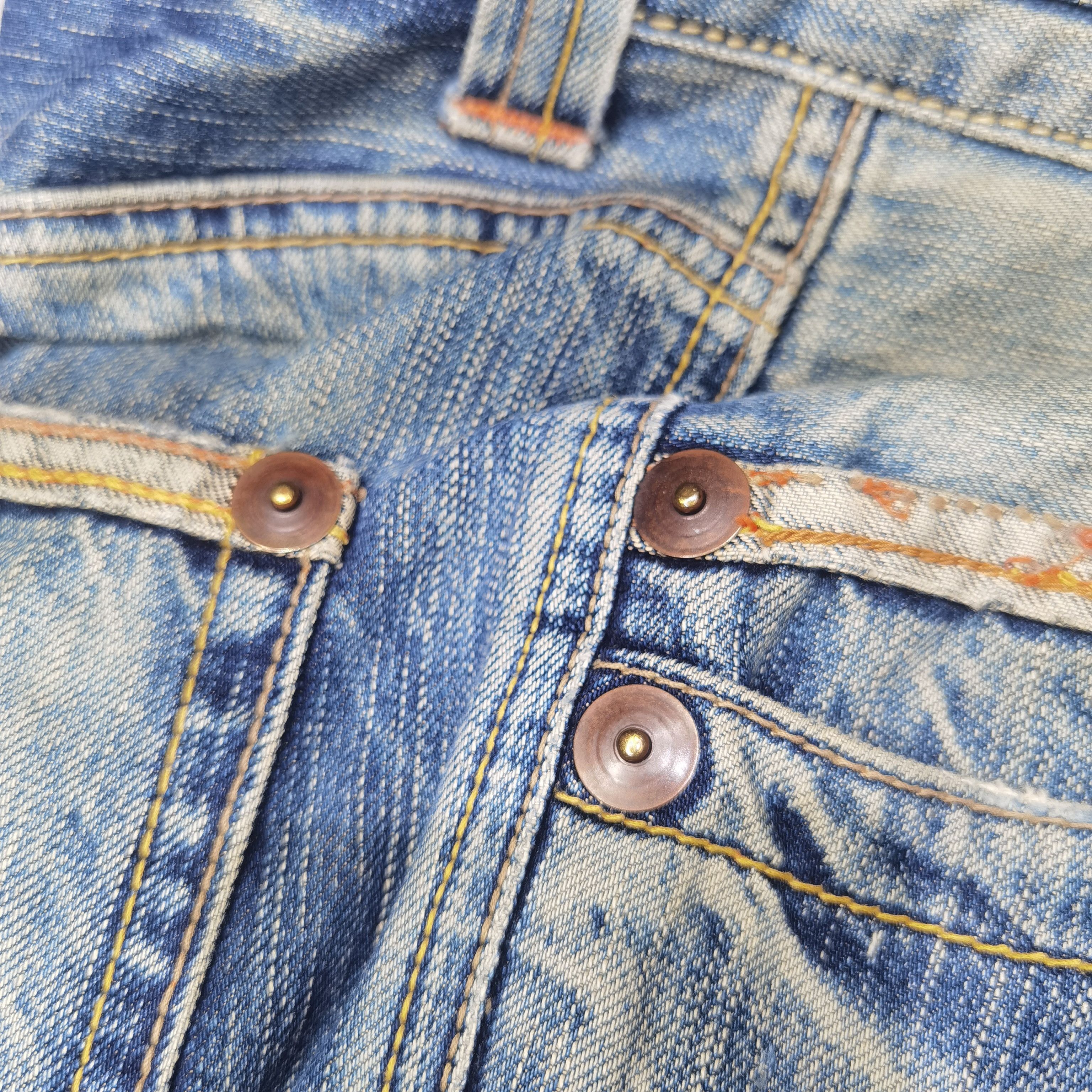Blue Blue Japan 🇯🇵 90s Blue Way Distressed Denim Mud Wash Pants Size US 30 / EU 46 - 6 Thumbnail
