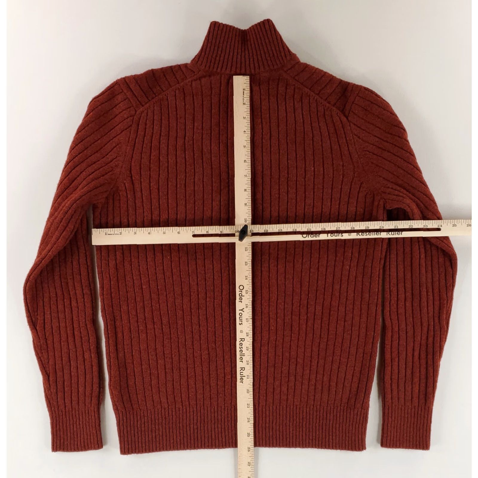 Banana Republic Banana Republic Sweater Henley Wool Blend 4 Button Ribbed Long Sleeve Red Mens L Size US L / EU 52-54 / 3 - 6 Thumbnail