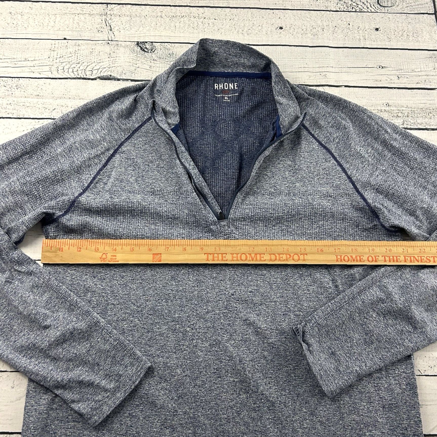 Rhone Rhone 1/4 Zip Pullover Long Sleeve Athletic Jacket Men XL Blue Size US XL / EU 56 / 4 - 4 Thumbnail