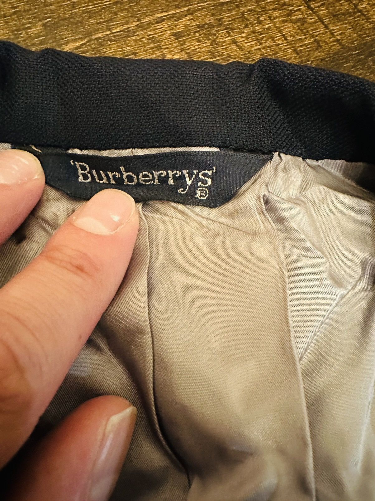 Burberry Burberrys Vtg Suit Jacket Mens 42 Single Breasted 100% Wool Size 42R - 3 Thumbnail