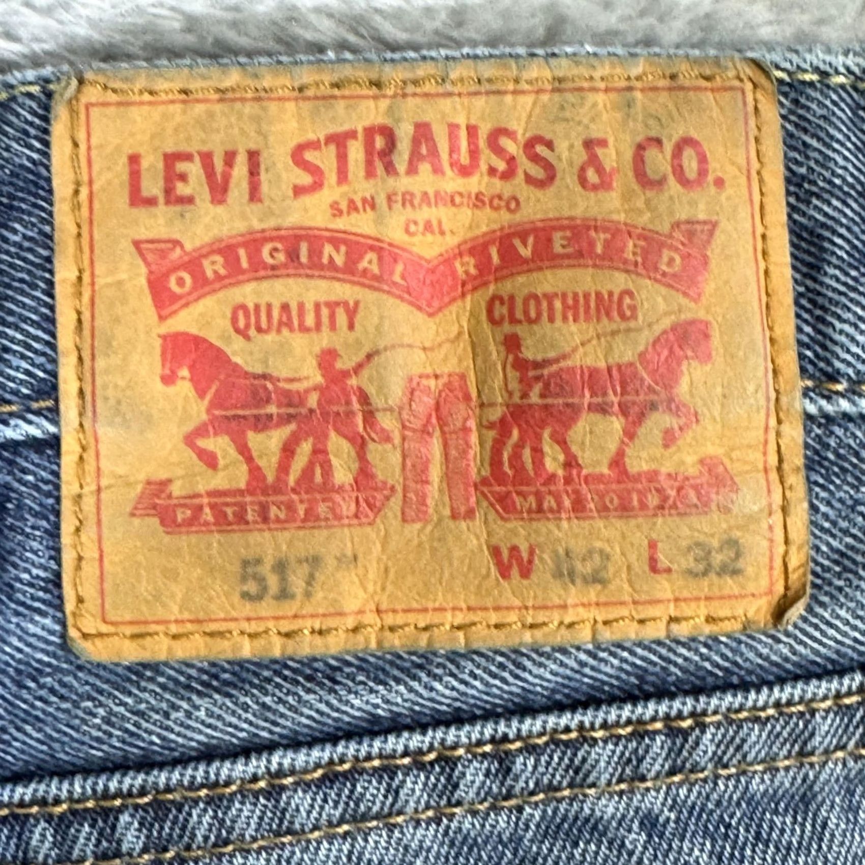 Levi's Levi's 517 Jeans Mens 42x32 Jeans Blue Denim Straight Leg Western Frayed Hem Classic 90s USA Cowboy 5-Pocket Regular Mens Size US 42 / EU 58 - 3 Thumbnail