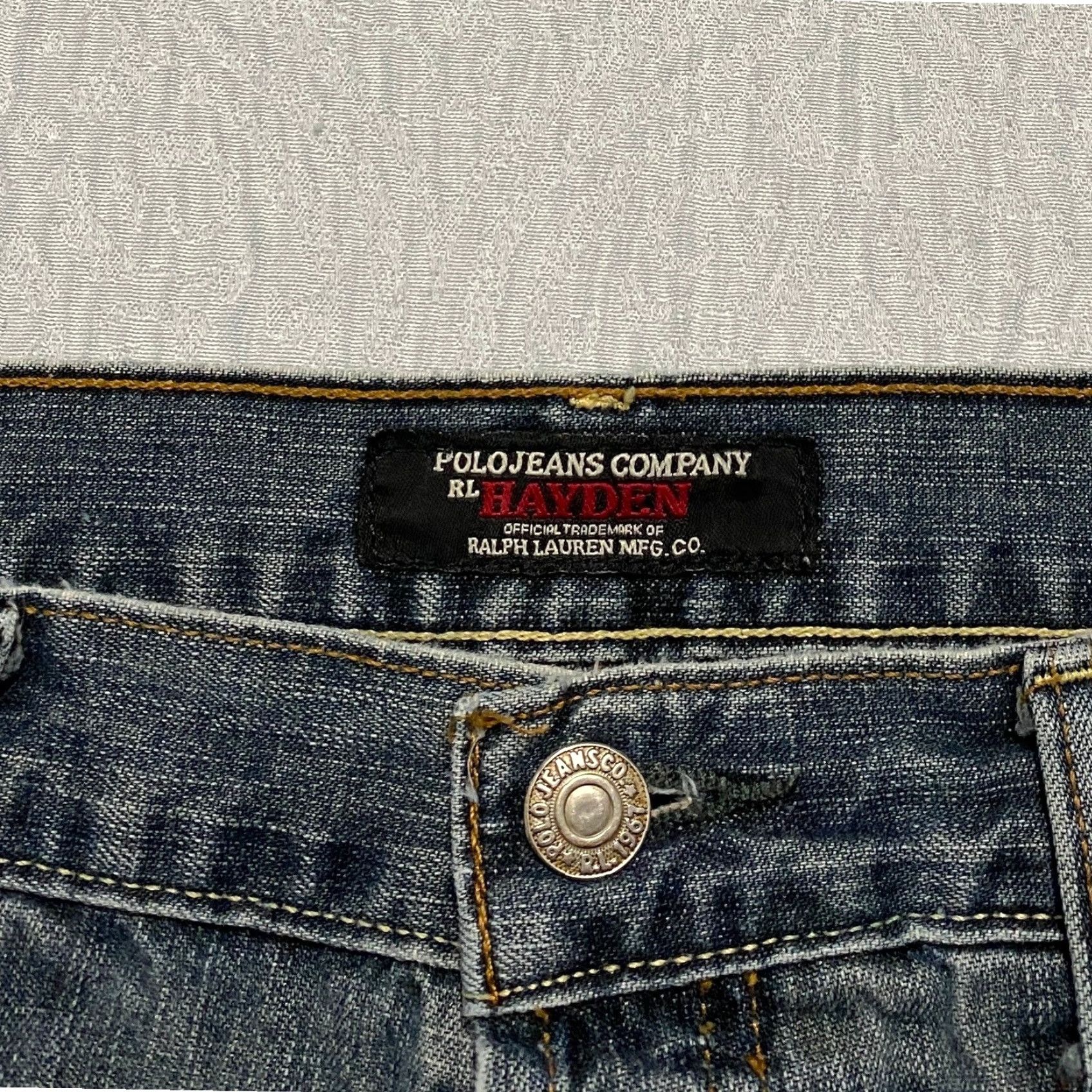 Vintage VINTAGE Polo Jeans Co Ralph Lauren Hayden Jeans Button Fly Blue 36x32 Men Straight Denim Cotton 5-Pocket Mens Size US M / EU 48-50 / 2 - 4 Thumbnail