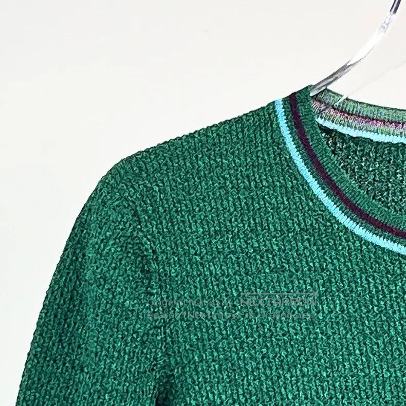 Chanel Chanel 23A dark green knitted short sleeves Size XS / US 0-2 / IT 36-38 - 3 Thumbnail