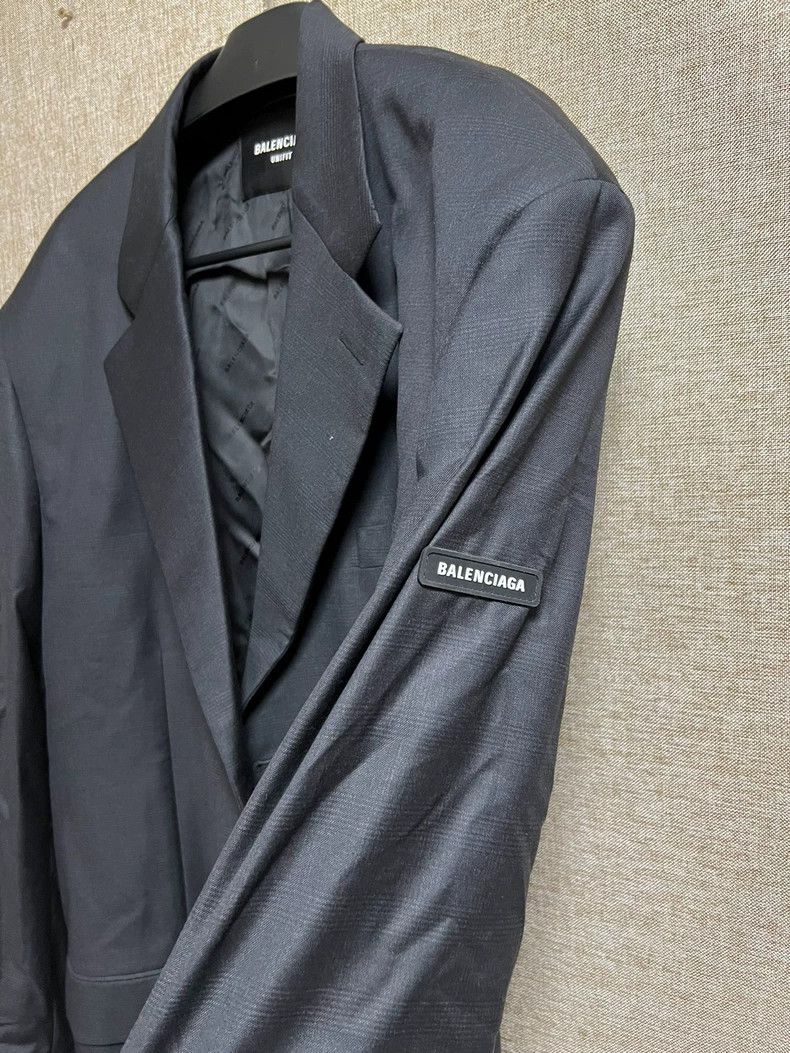 Balenciaga Balenciaga Sleeve Patch Logo Plaid Suit Windbreaker Jacket Size US XS / EU 42 / 0 - 2 Thumbnail