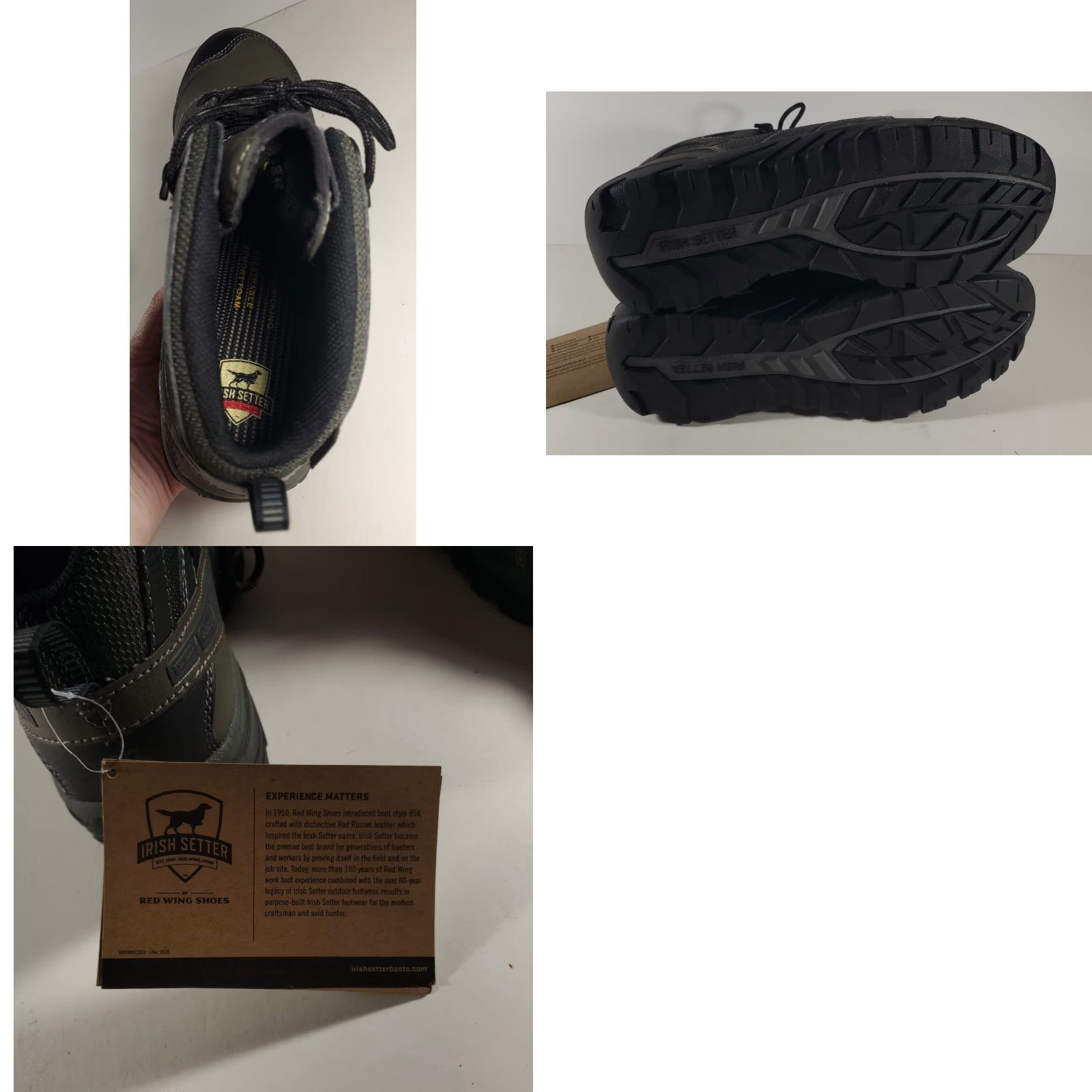 Vintage Irish Setter Crosby Hiking Boots Mens 10 Gray NWT Leather Hiking Boot Size US 10 / EU 43 - 8 Thumbnail