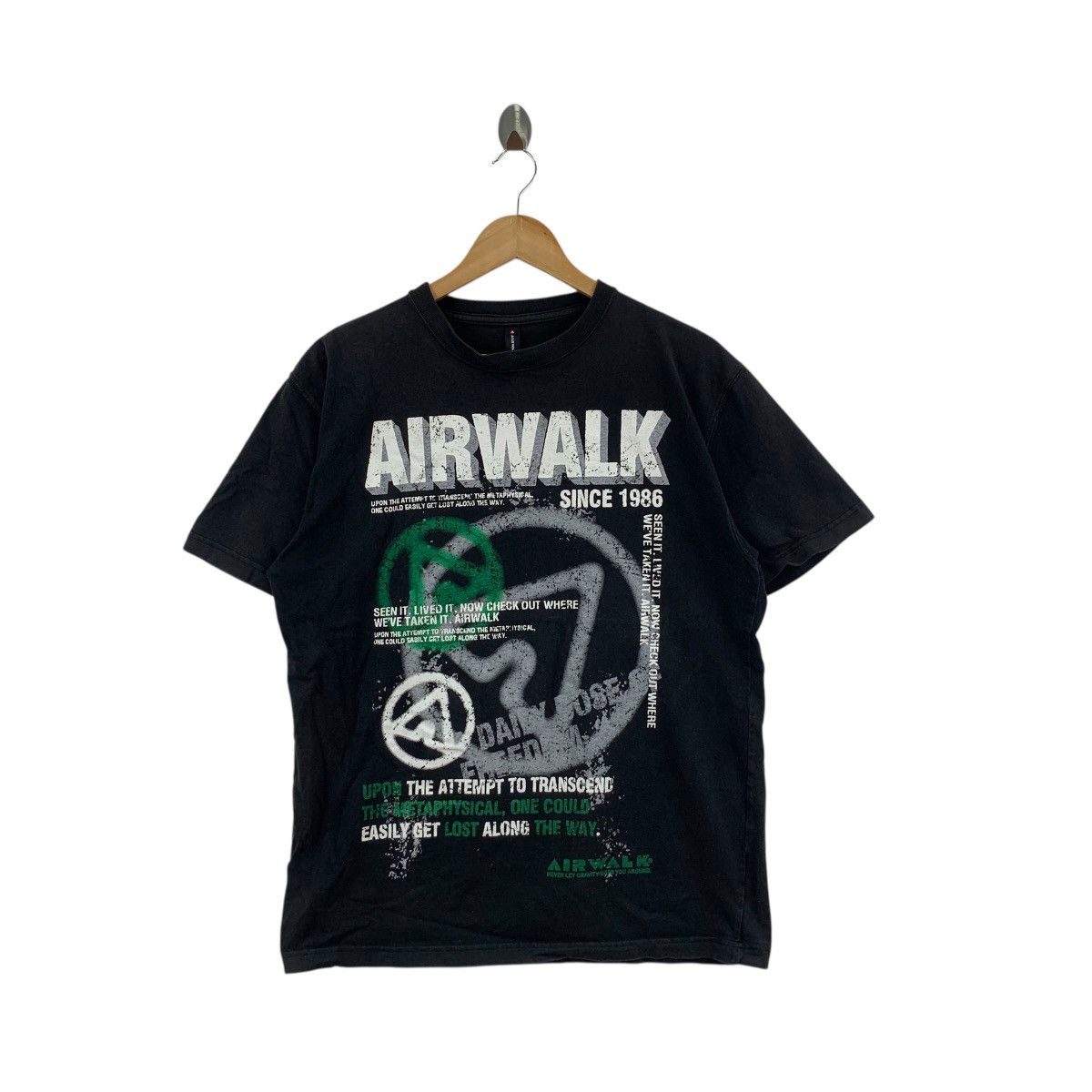 Airwalk AIRWALK SKATEBOARD Modern Streetwear Graffiti Tee Shirt Top Size US L / EU 52-54 / 3 - 3 Thumbnail