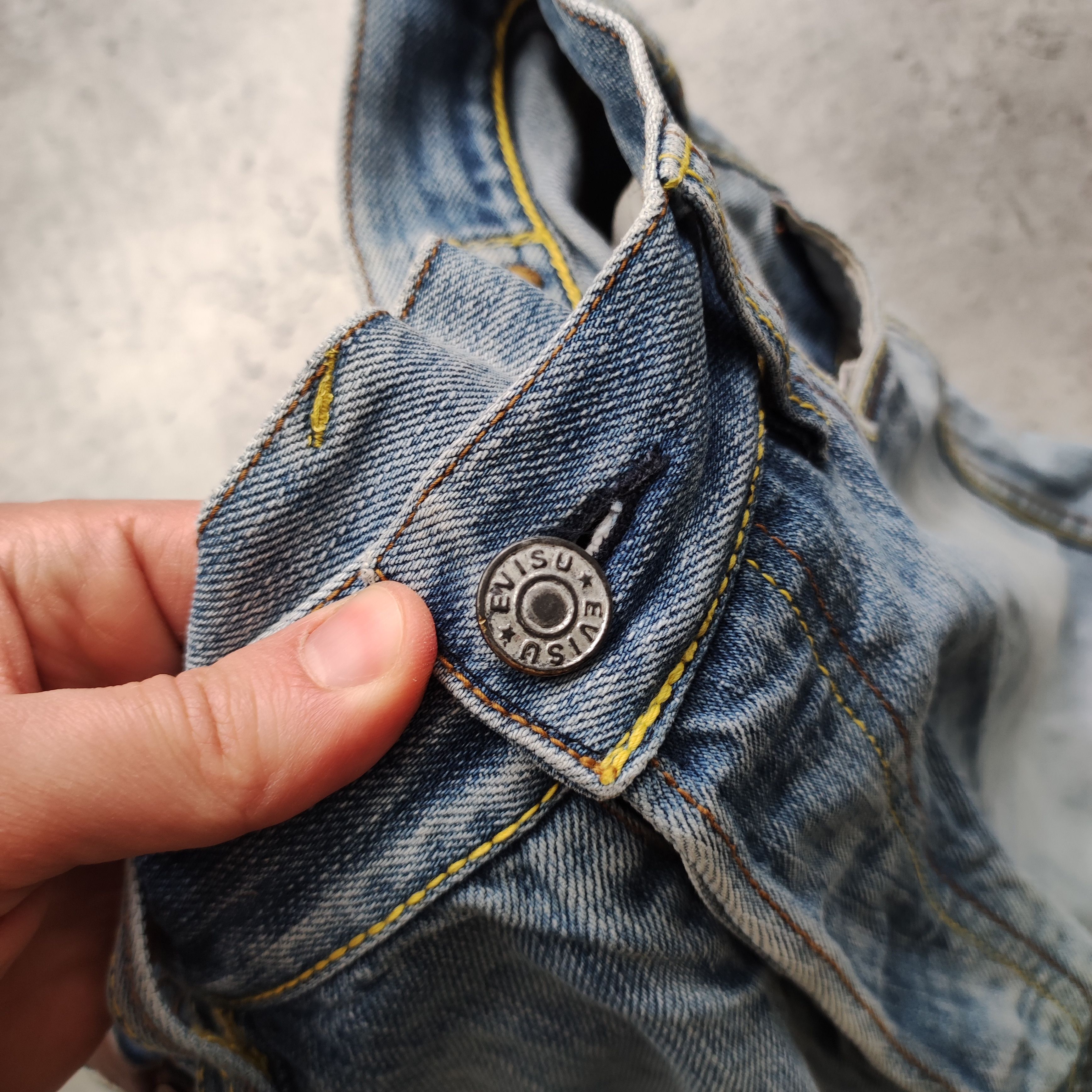 Evisu × Japanese Brand Japanese Brand Evisu Japan Classic Double Logo Denim Shorts Size US 34 / EU 50 - 9 Thumbnail